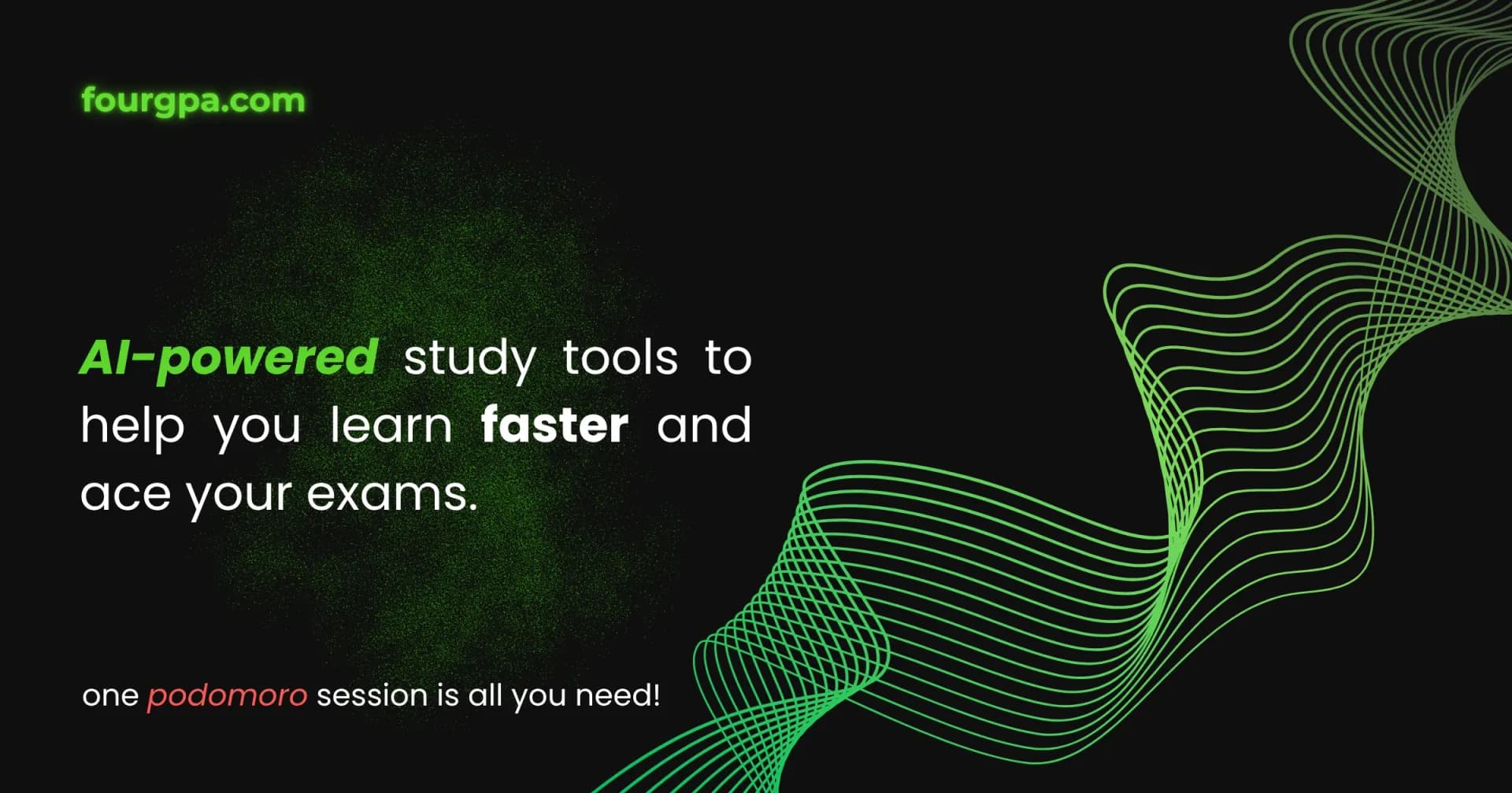 4GPA homepage screenshot — Ace your exams in minutes, not days!