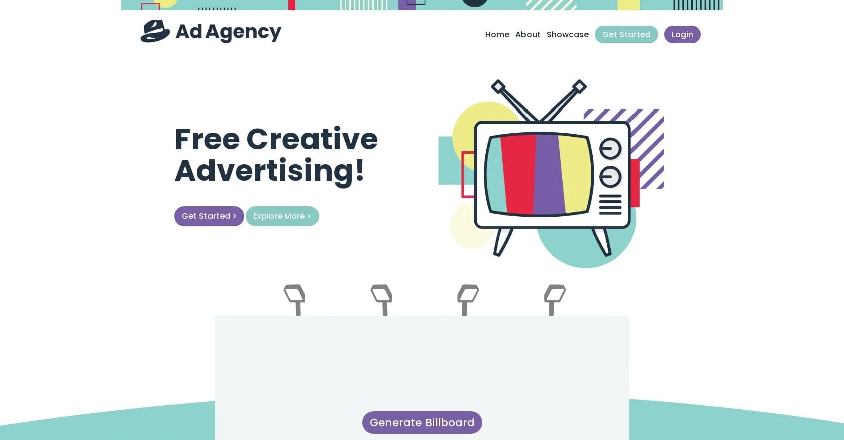 Ad Agency homepage screenshot — Craft professional ads in seconds with AI