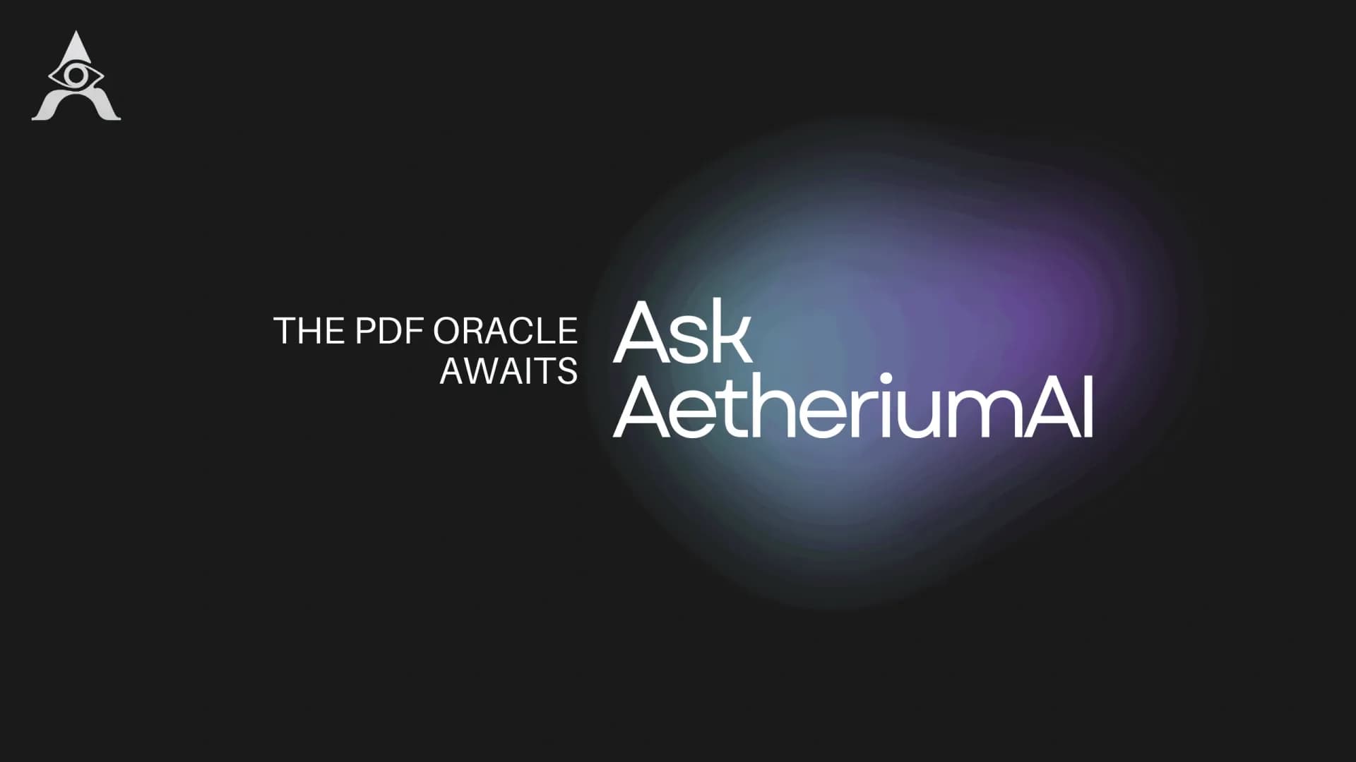AetheriumAI homepage screenshot — Unlock hidden insights from your PDFs with AI.