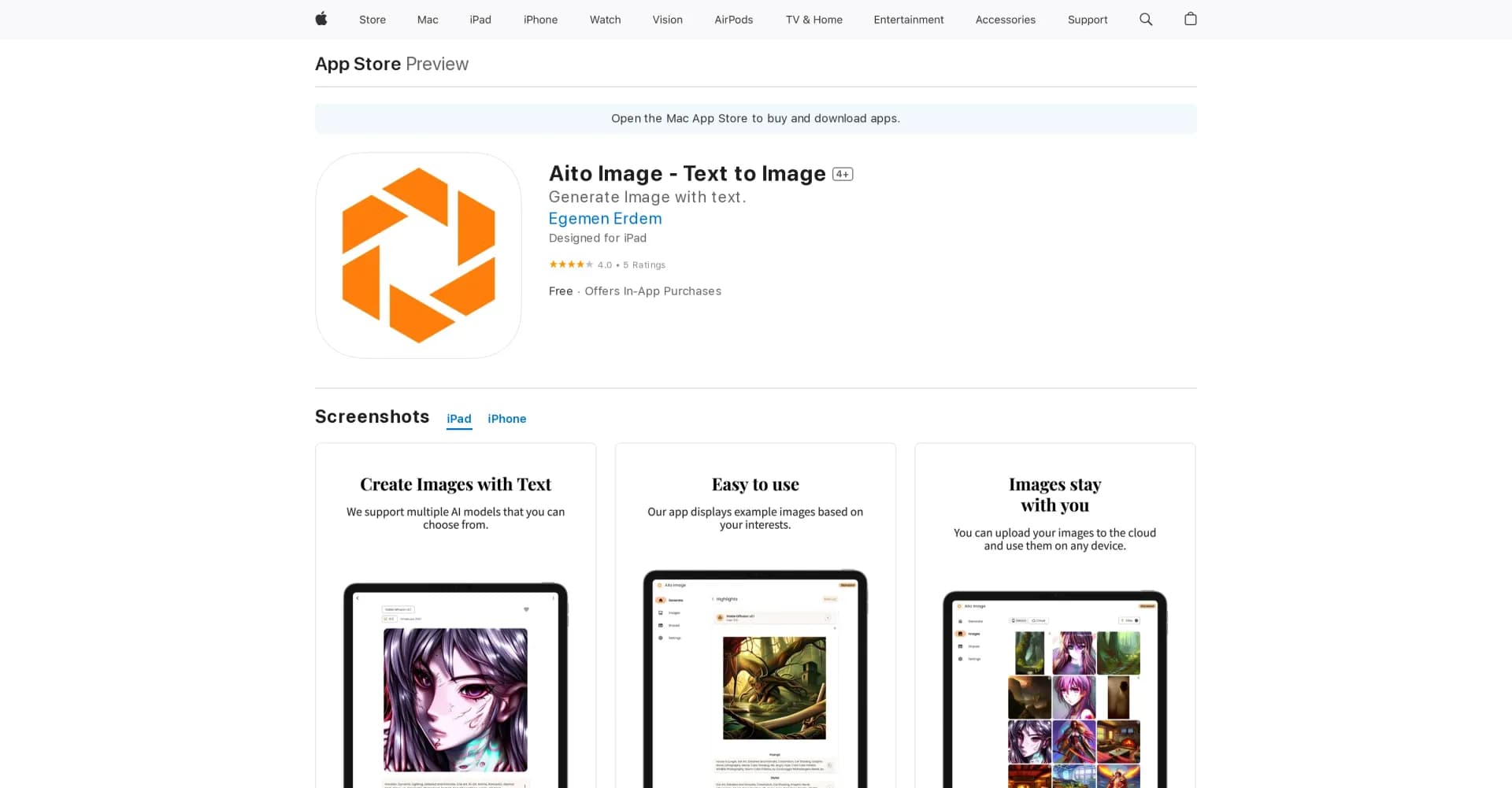 Aito Image - Text to Image homepage screenshot — Transforming text into art with AI.