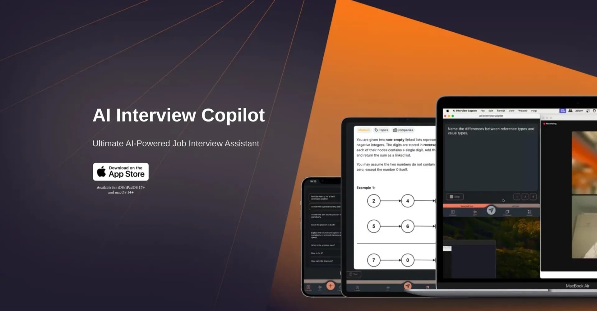 AI Interview Copilot homepage screenshot — AI-powered job interview assistant for real-time support.
