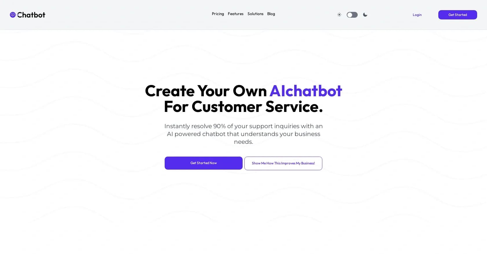 AIChatbot homepage screenshot — Multilingual Customer Support & Sales Chatbot