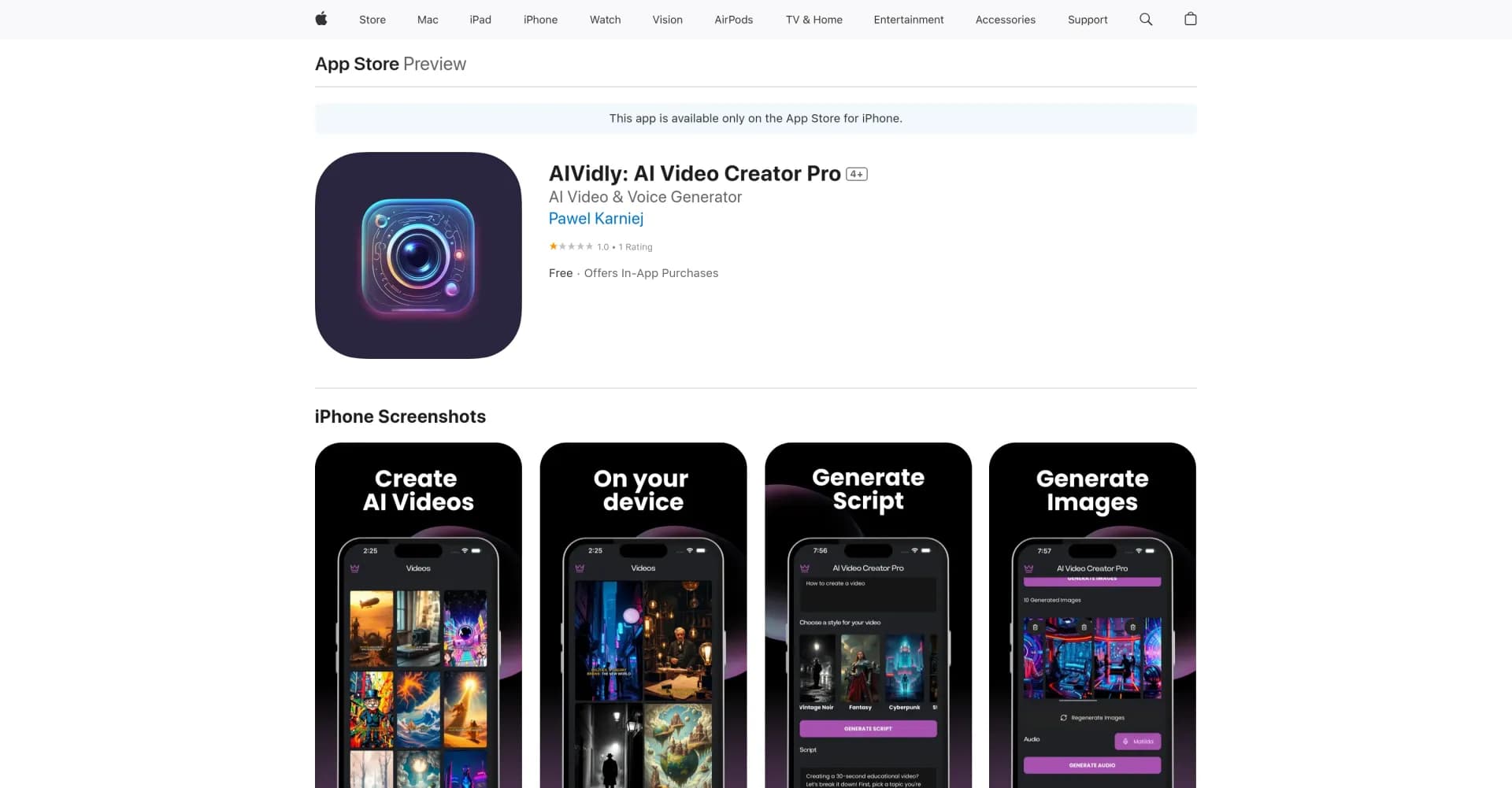 AIVidly homepage screenshot — Create viral short-form videos instantly with AI.