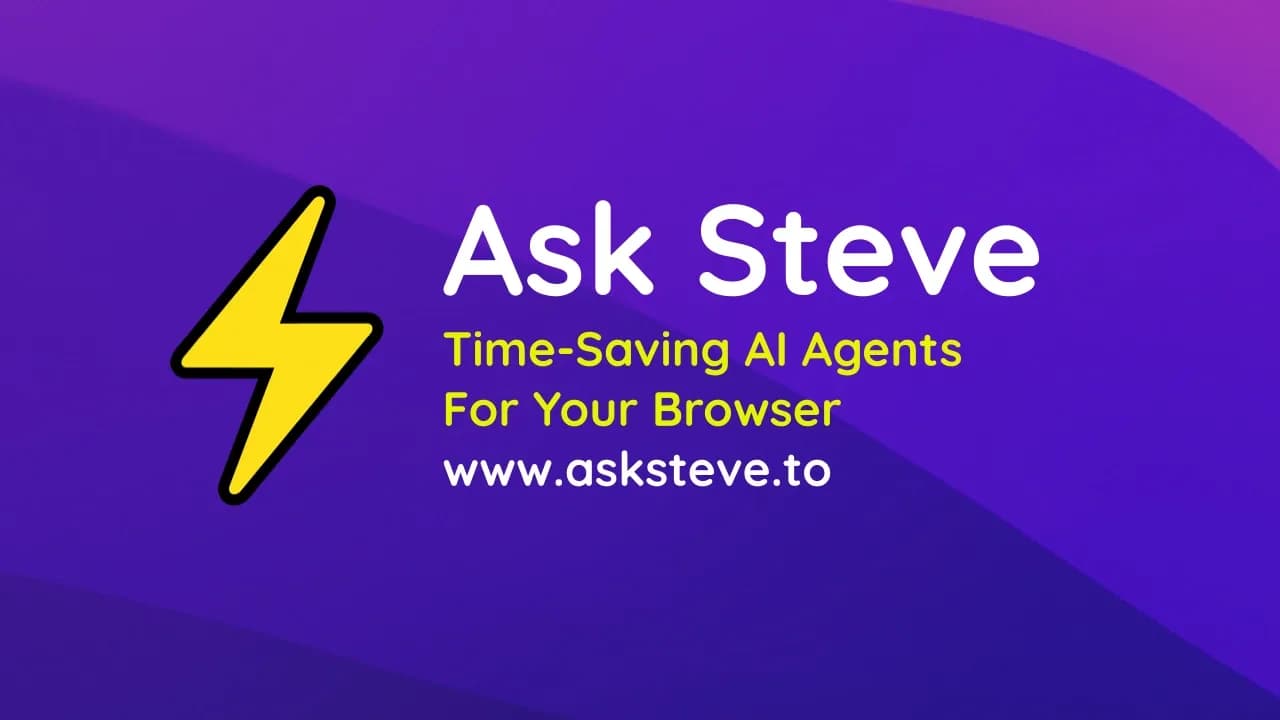 Ask Stevev3.0.6 homepage screenshot — Time-Saving AI Agents For Your Browser