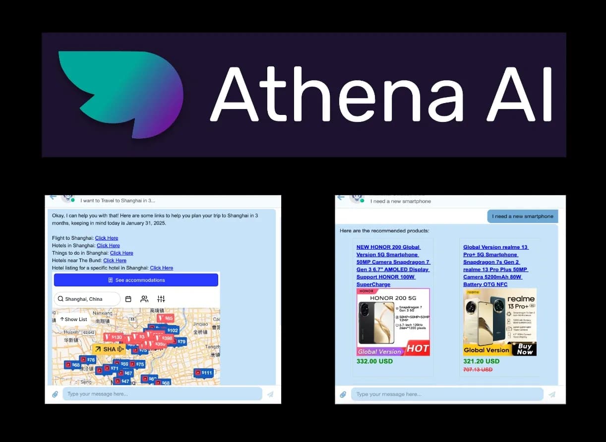 Smarter ChatGPT by Athena AIv1.1.5 homepage screenshot — AI assistant that gets your tasks done. Smarter than ChatGPT