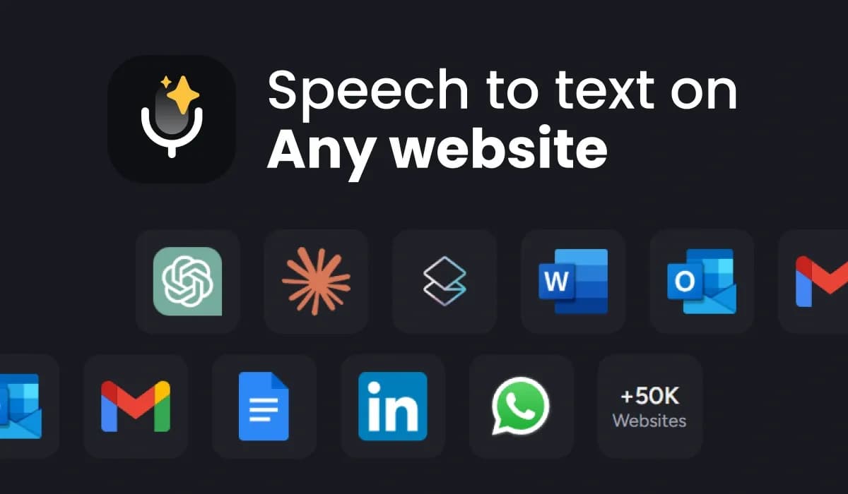 BlabbyAI Speech to Text homepage screenshot — Voice type on any website with AI dictation.