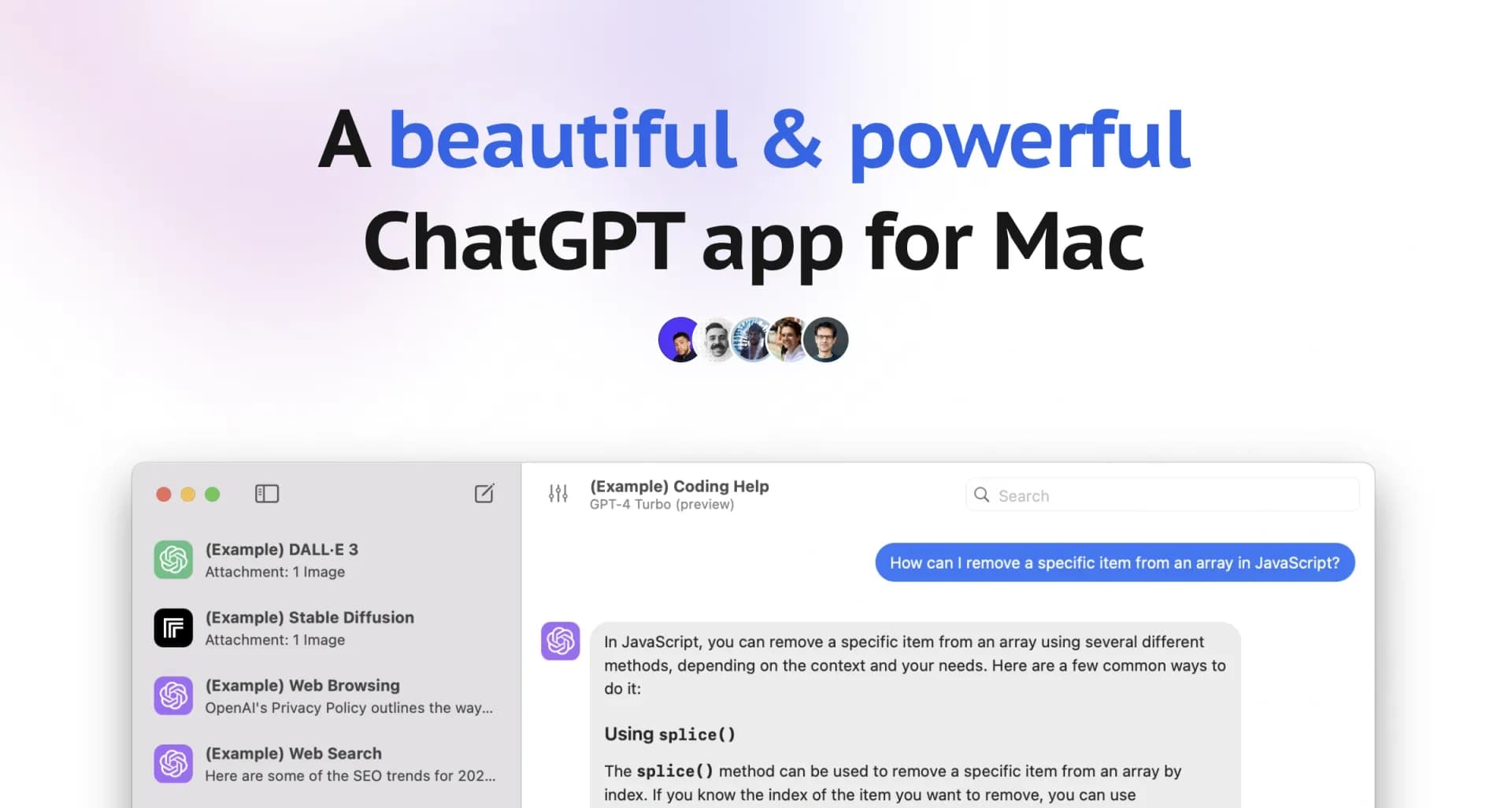 BoltAI homepage screenshot — macOS assistant for automated tasks.