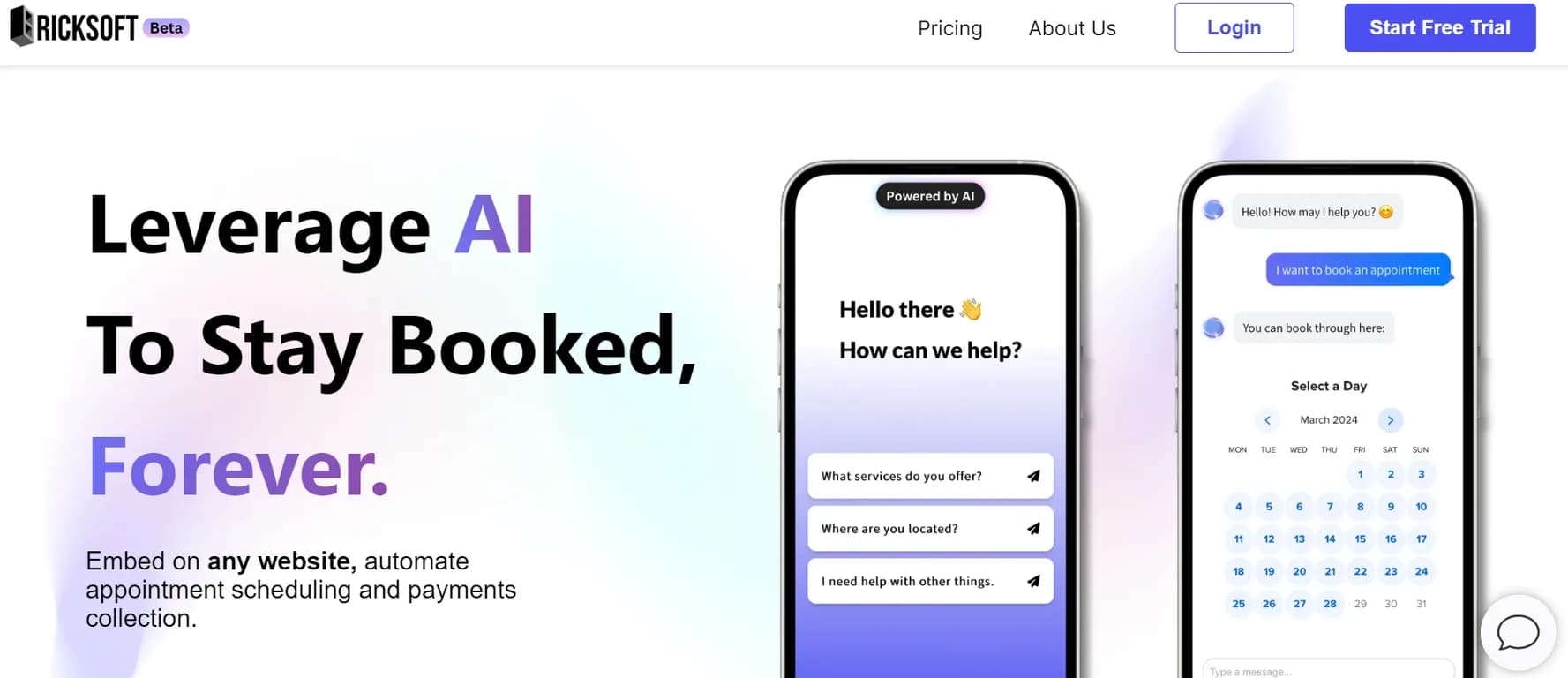 Bricksoft homepage screenshot — Digitize your offline business offerings.