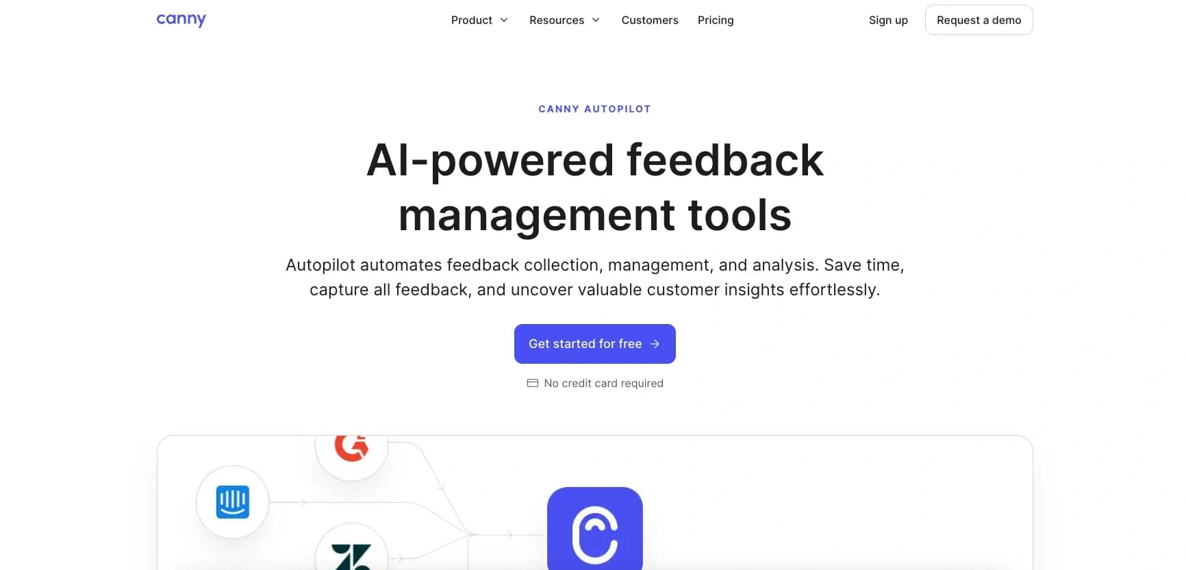 Cannyv1.1 homepage screenshot — Canny: Organize feature requests and prioritize your roadmap