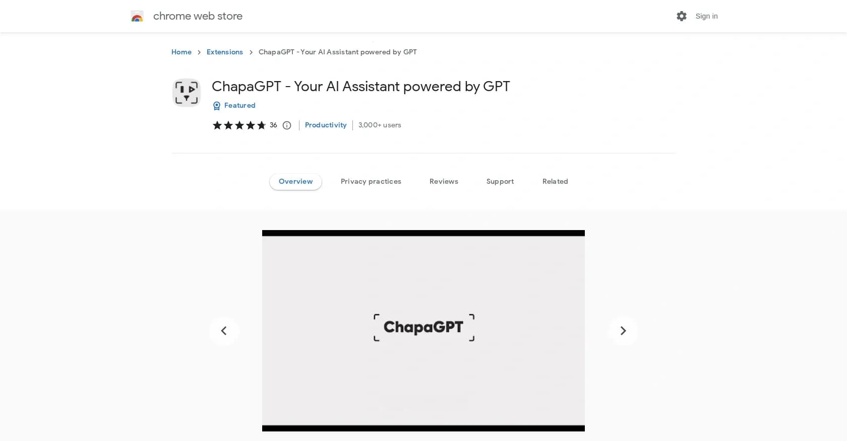 ChapaGPT homepage screenshot — Boosts online productivity.