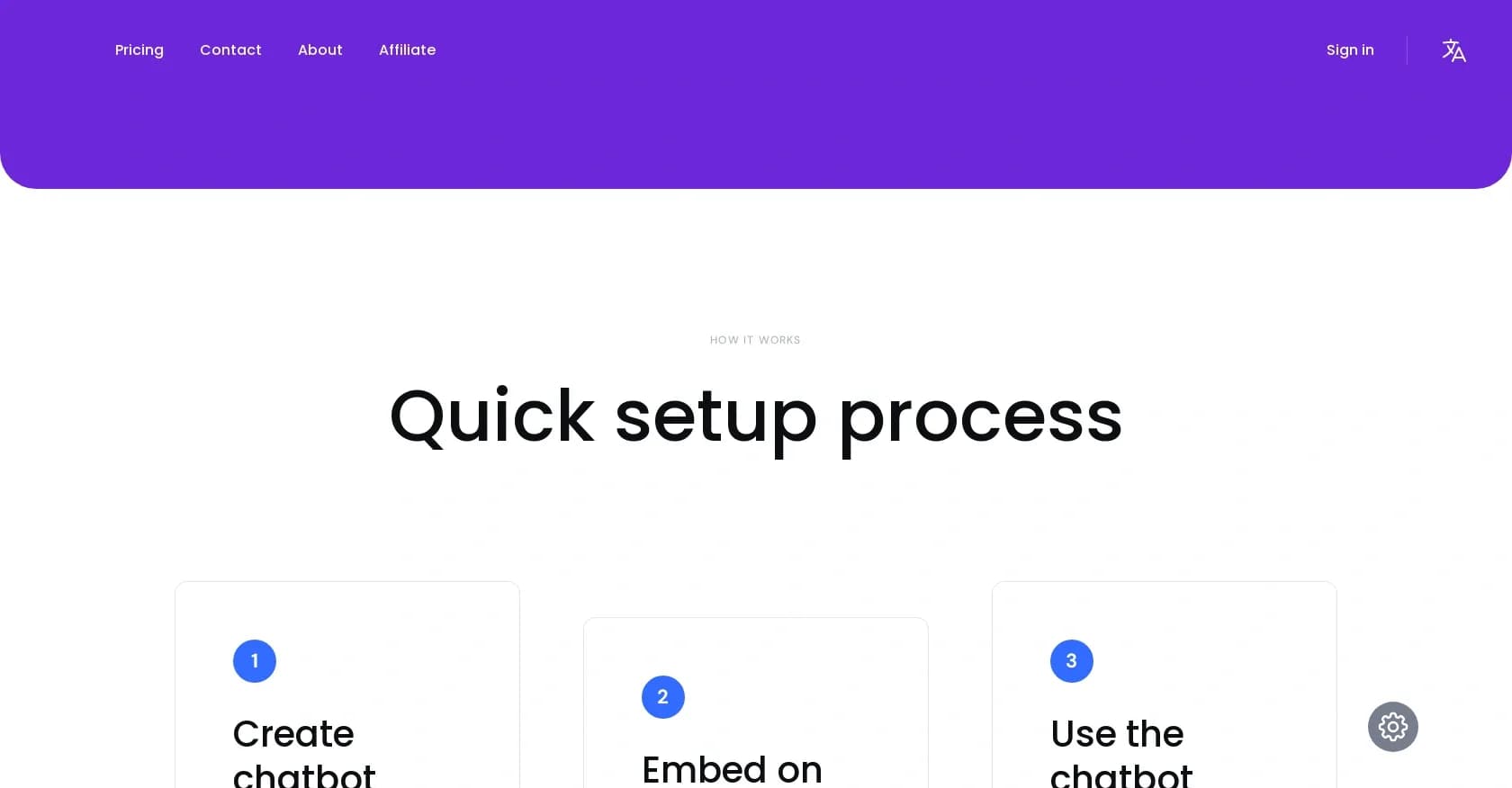 Chattier homepage screenshot — Create smart support chatbots for any website