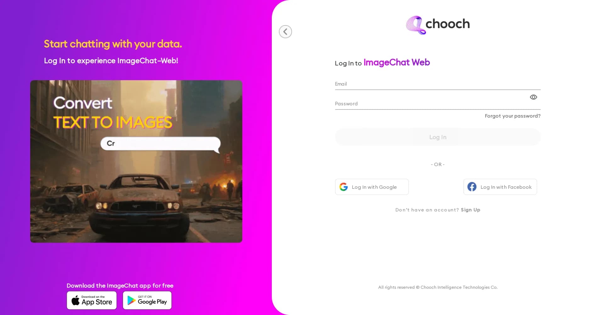 Chooch homepage screenshot — Gain deeper insights from visual data, faster.