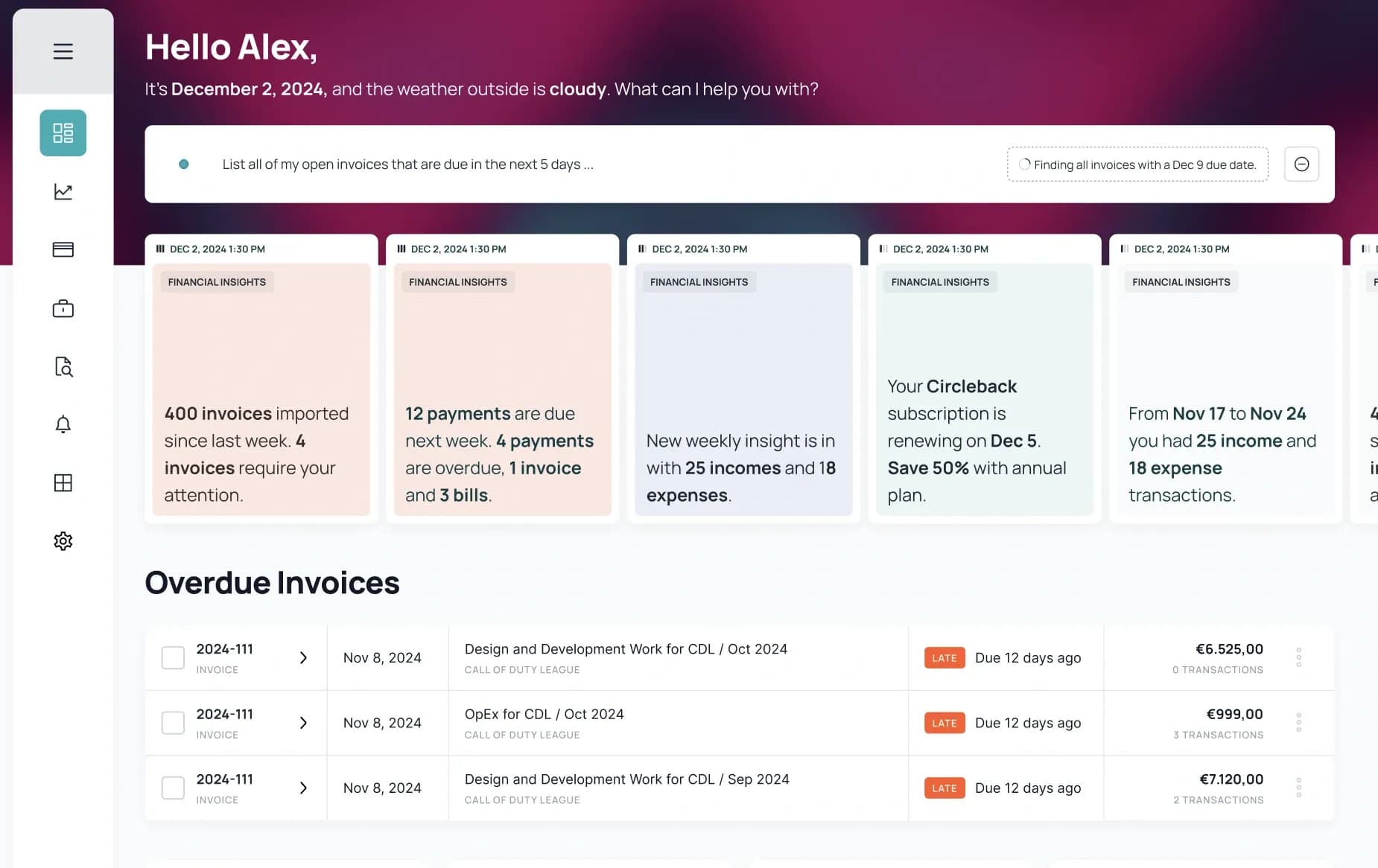Compass AI homepage screenshot — AI CFO agent platform with instant financial forecasting for