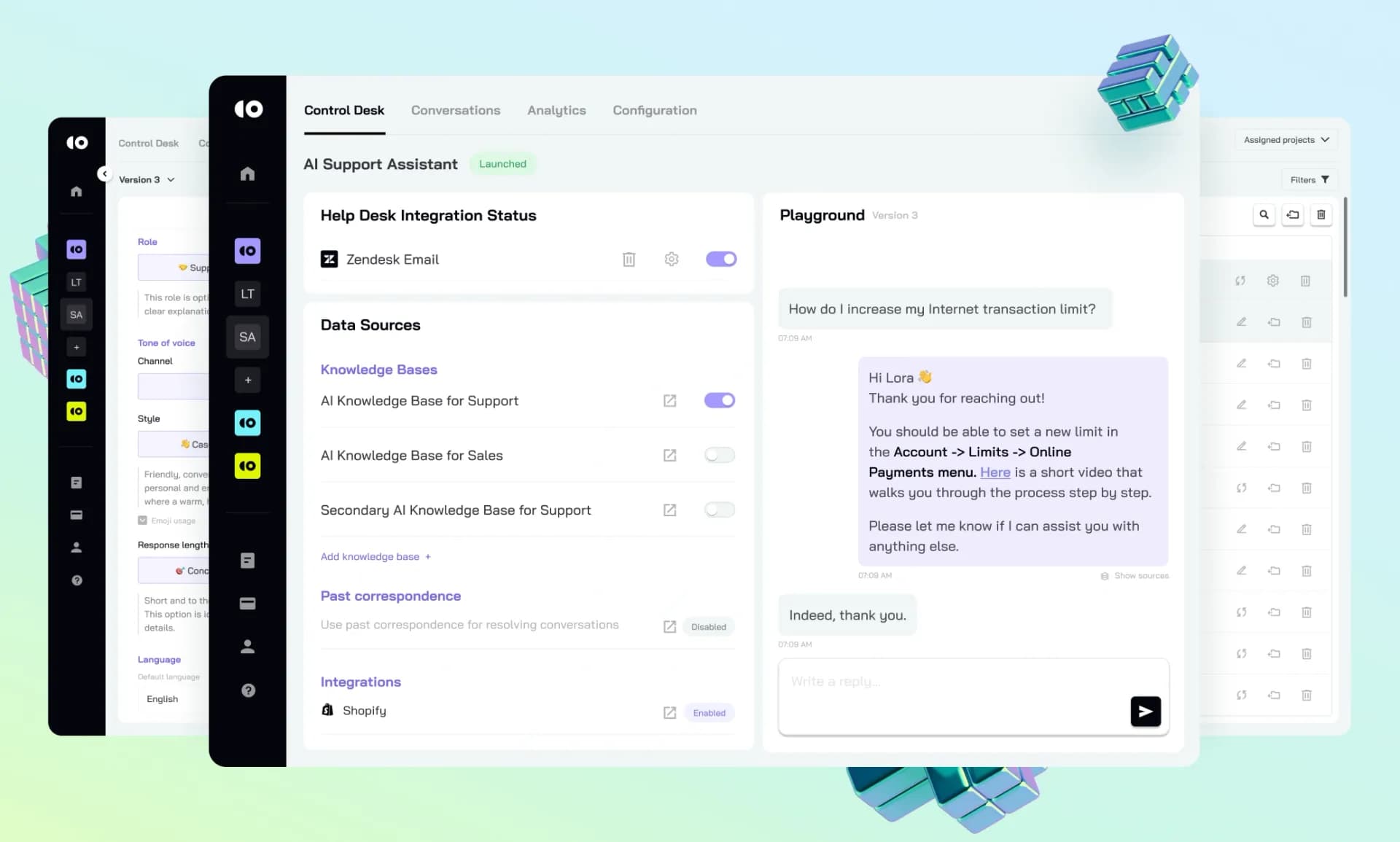 CoSupport AIv1.0.1 homepage screenshot — Fully Customizabel AI Agent for Customer Support