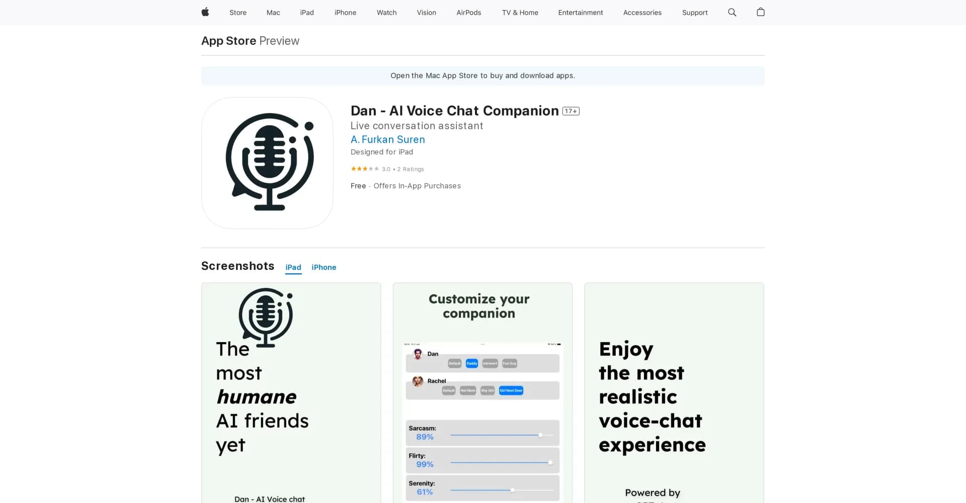 Dan - AI Voice Chat Companion homepage screenshot — Your ultimate real-time AI voice chat companion.