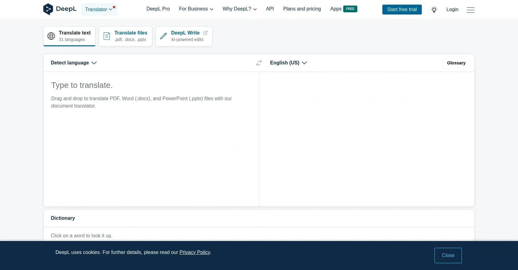 DeepLv3.6 homepage screenshot — The world's most accurate translator