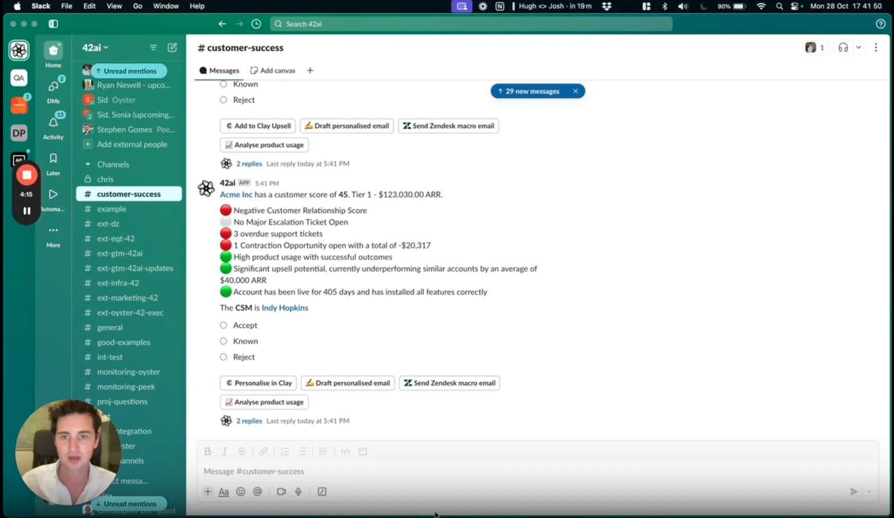 Delegate homepage screenshot — AI Agents driving Net Revenue Retention increases in B2B Com