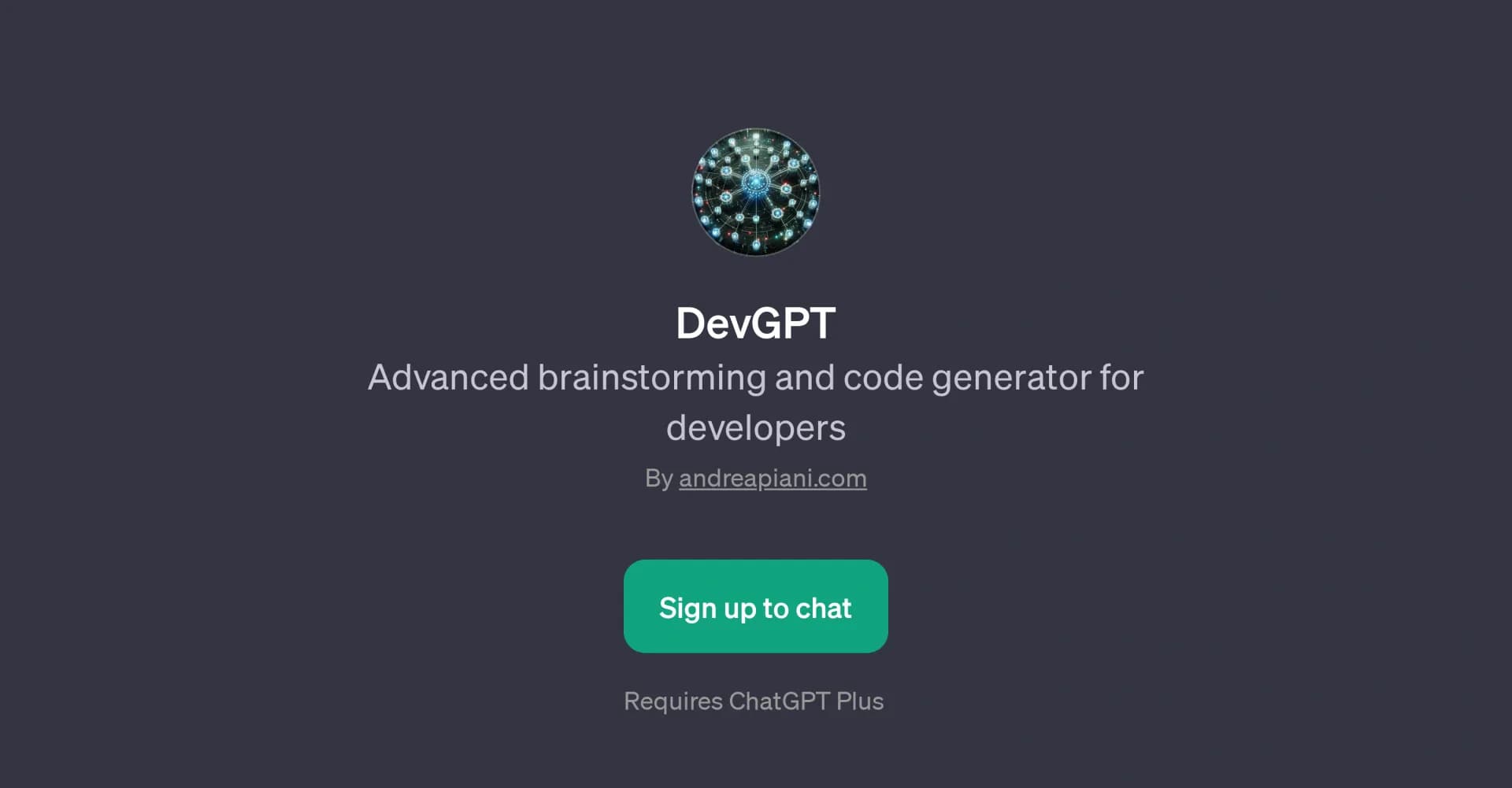 DevGPT homepage screenshot — AI-powered toolkit for developers