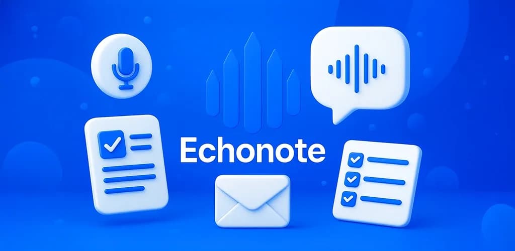 Echonote homepage screenshot — Transform voice notes into actionable content.