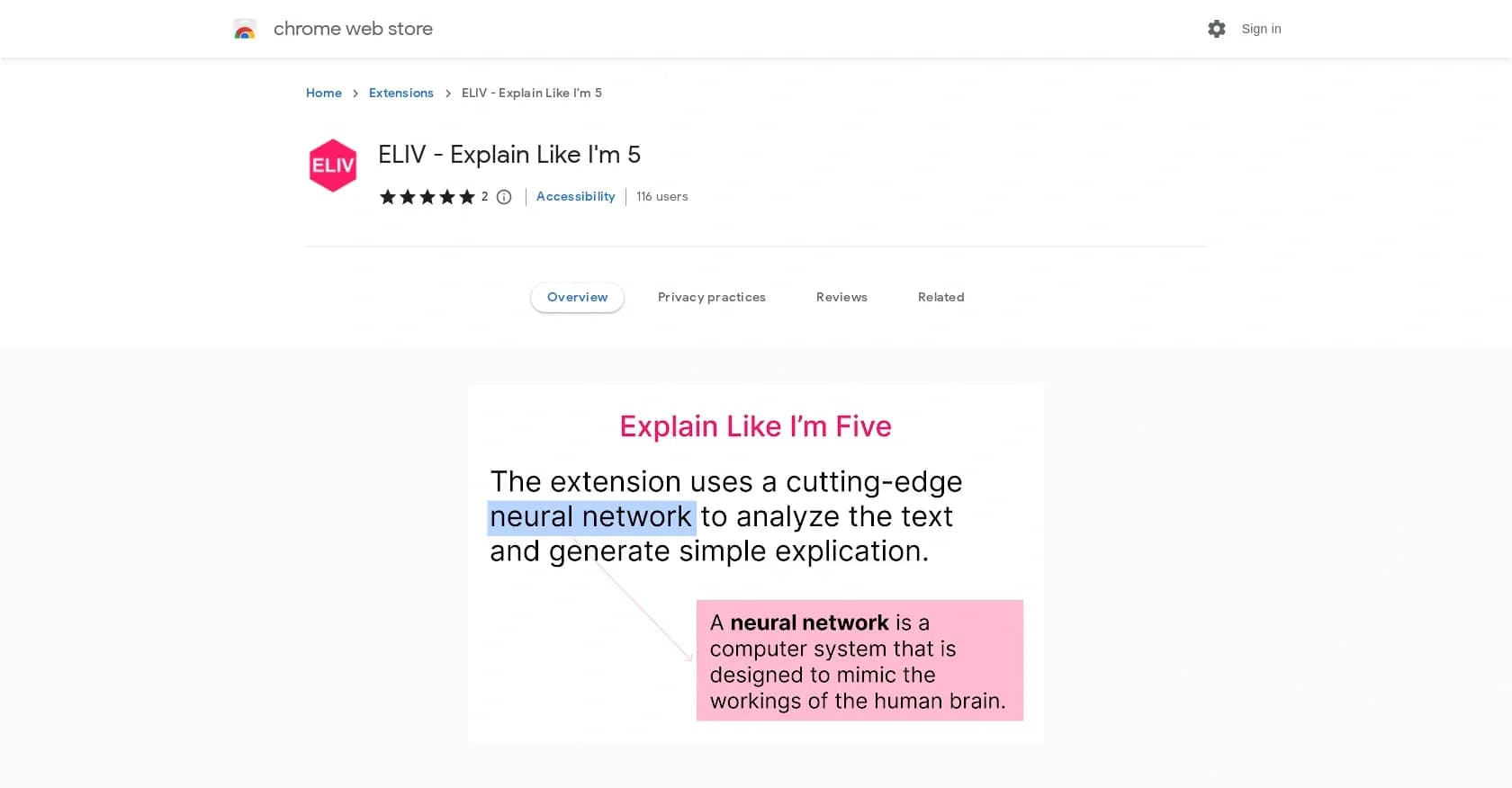 ELIV homepage screenshot — Simplified technical text comprehension.