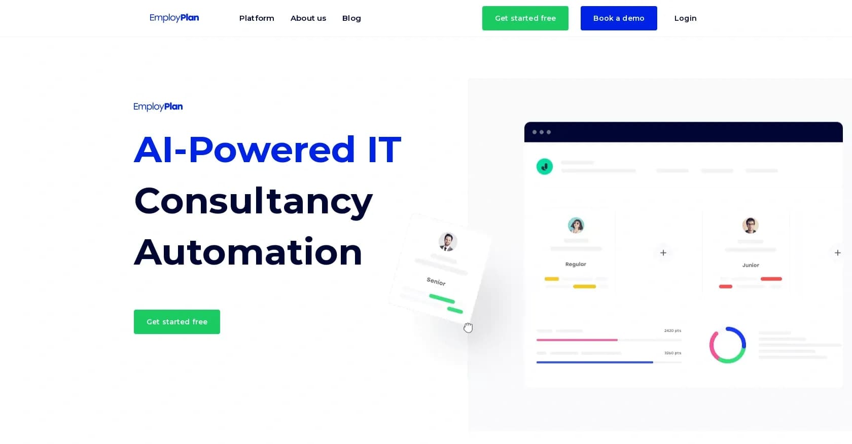 Employplan homepage screenshot — Simplify employment planning and amplify team power.
