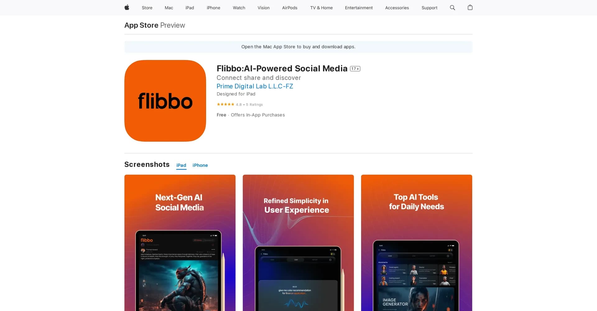 Flibbo homepage screenshot — The Future of AI-Powered Social Media