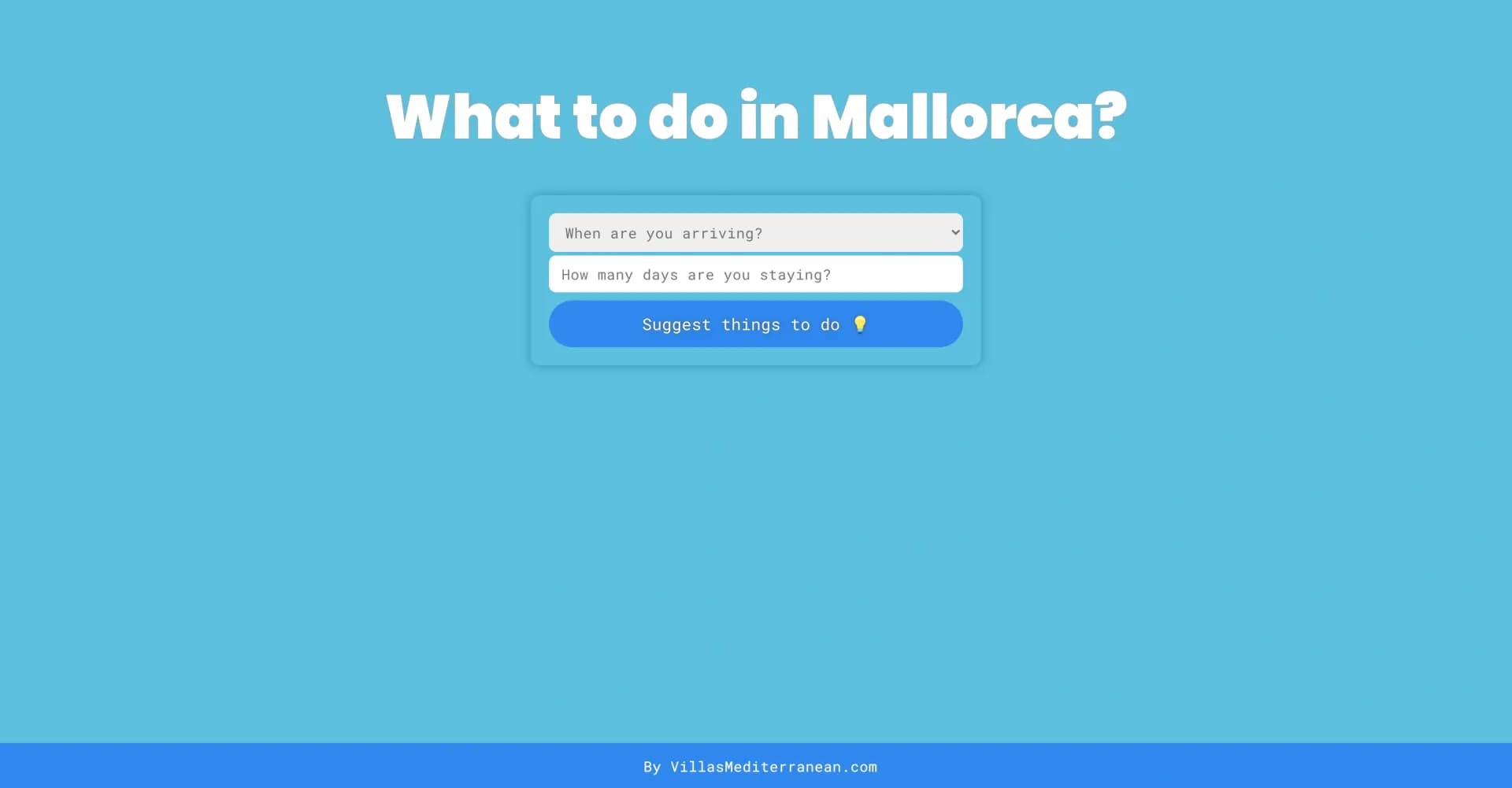 GPT Travel Advisor homepage screenshot — Create custom Mallorca itineraries with AI