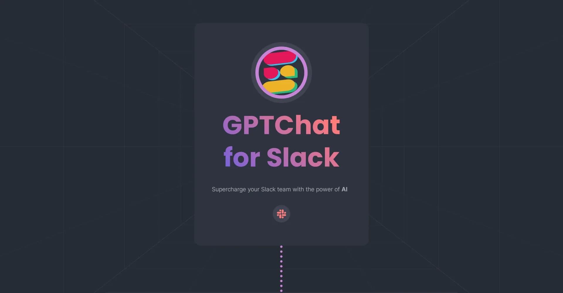 GPTChat homepage screenshot — Supercharge Slack with AI-powered assistance