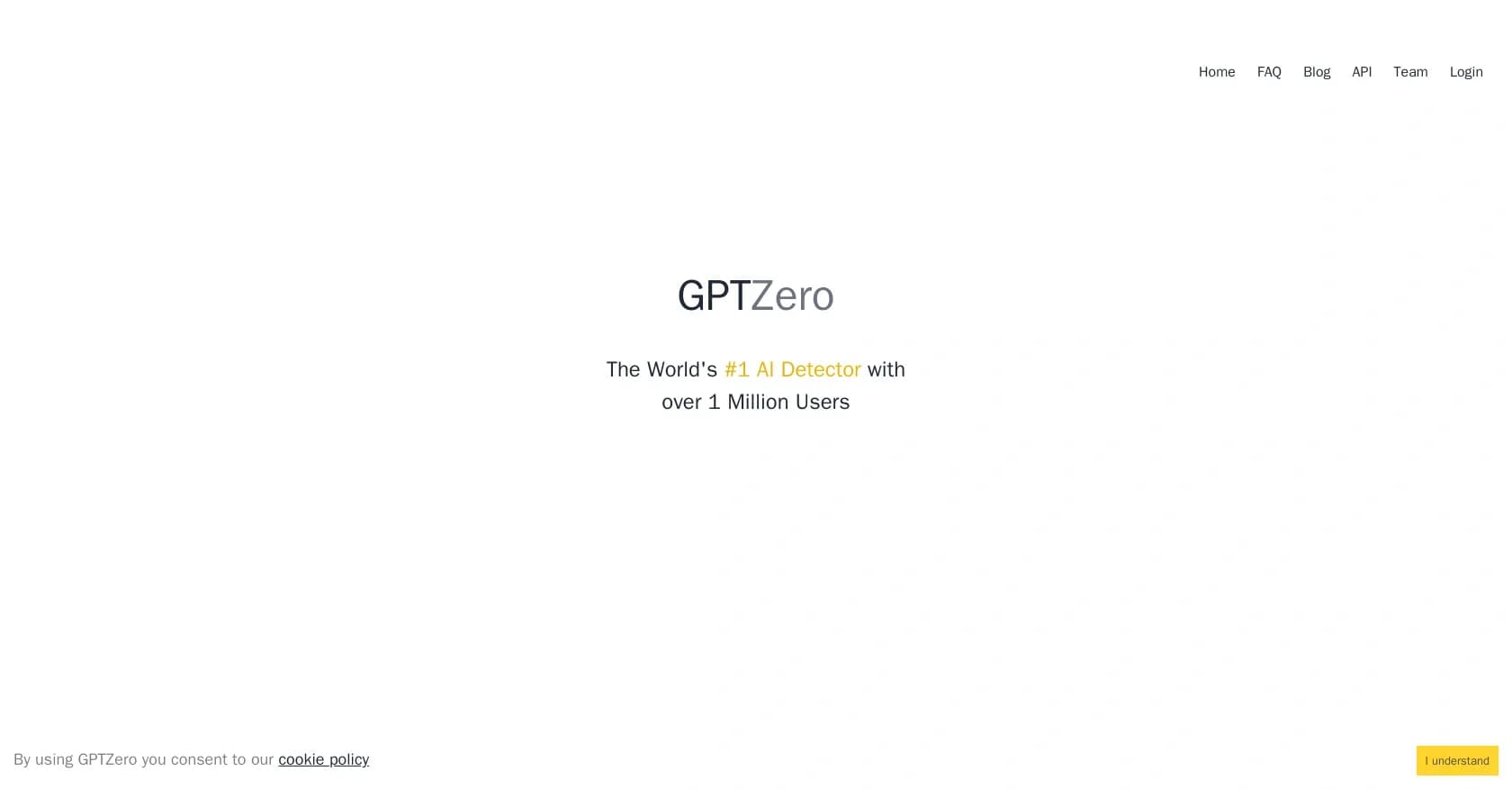 GPTZero homepage screenshot — Detect AI-generated content with accuracy