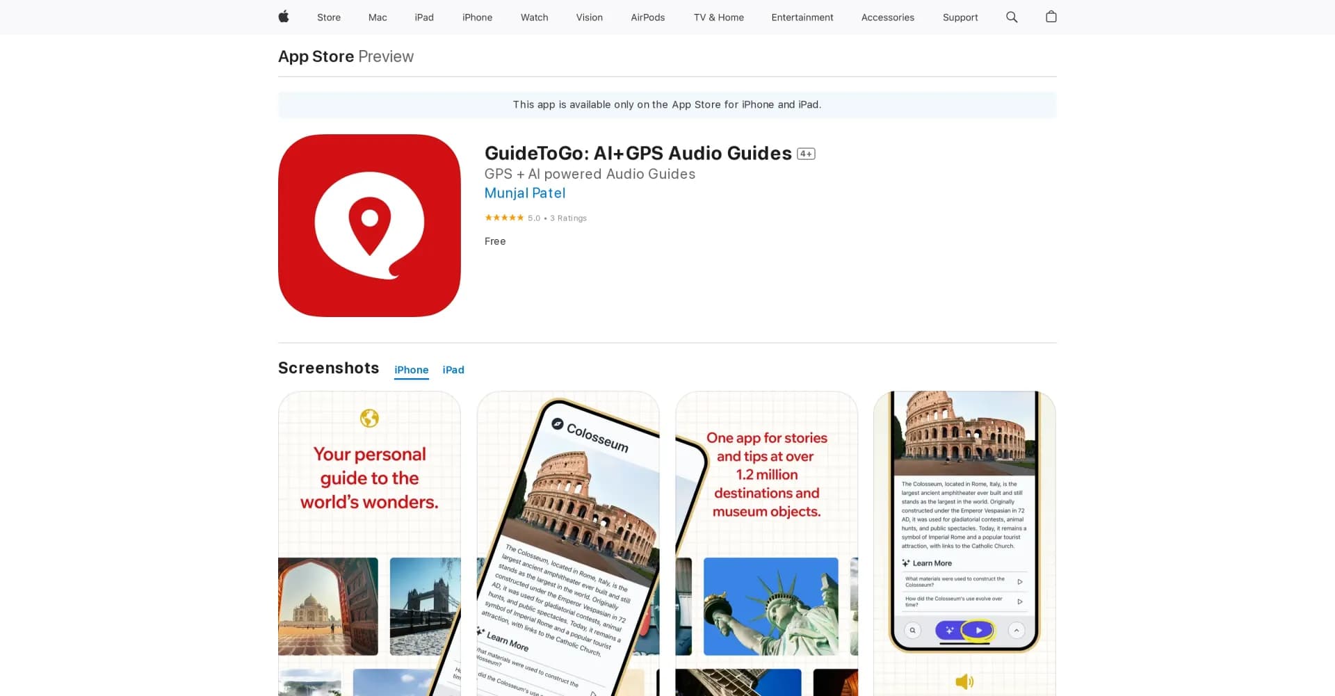 GuideToGo homepage screenshot — Your Ultimate AI-Powered Travel Companion