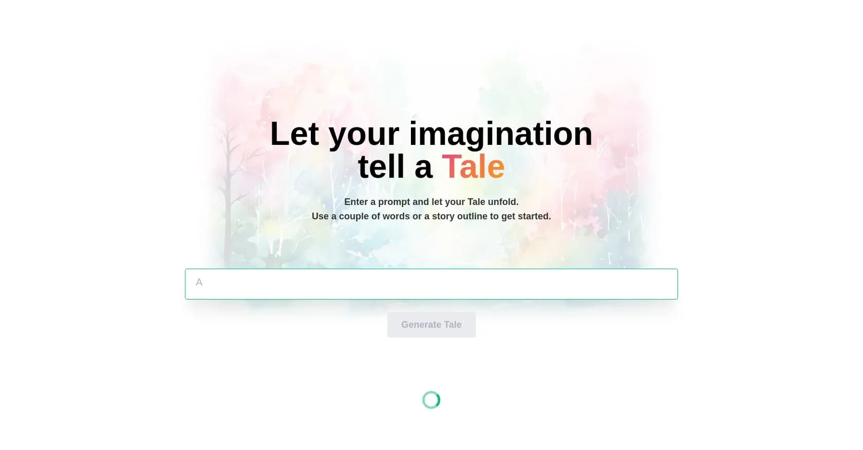 HeyTale homepage screenshot — Create and share imaginative tales with AI