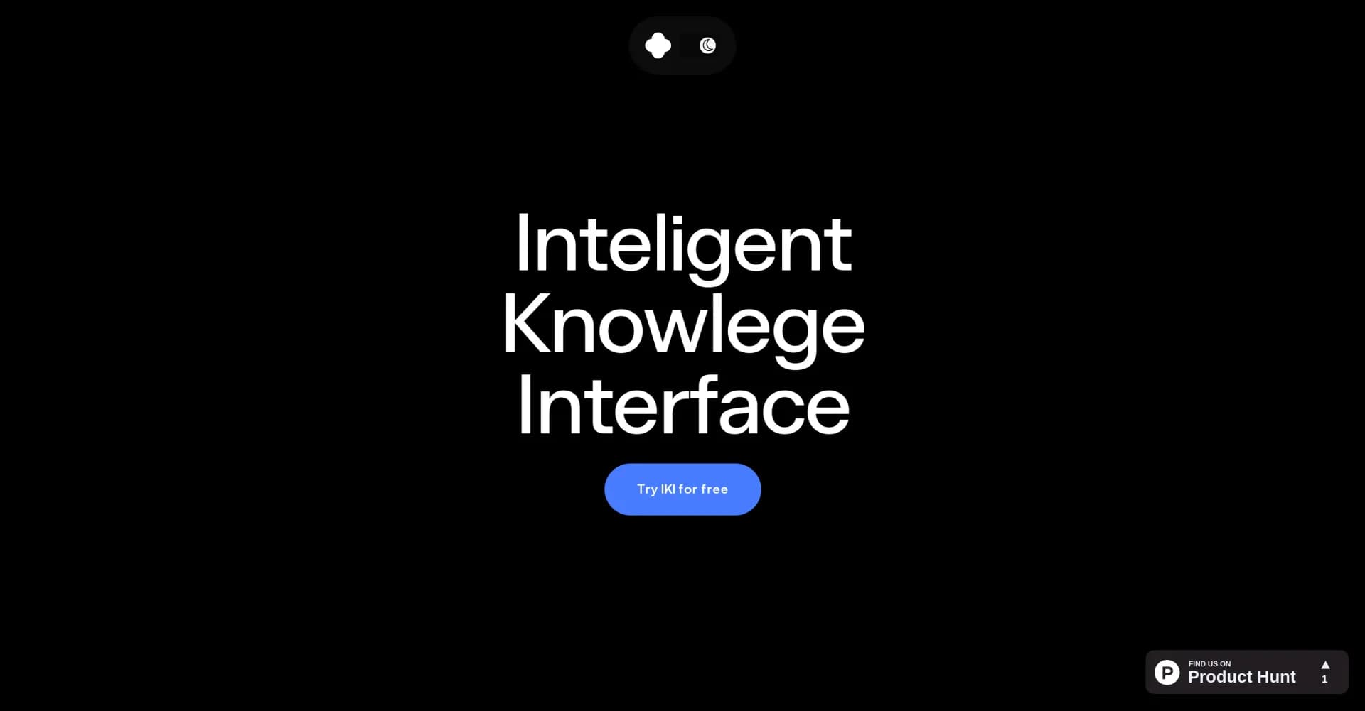 IKI AI homepage screenshot — Smart library and Knowledge Assistant for professionals and 