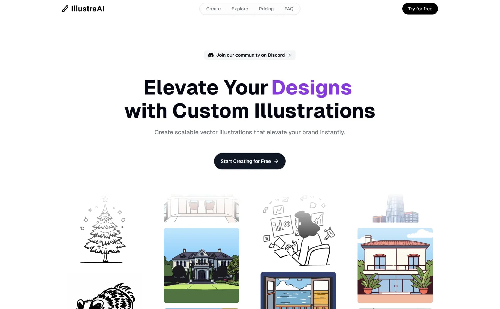 illustration.app homepage screenshot — #1 AI vector illustration generator