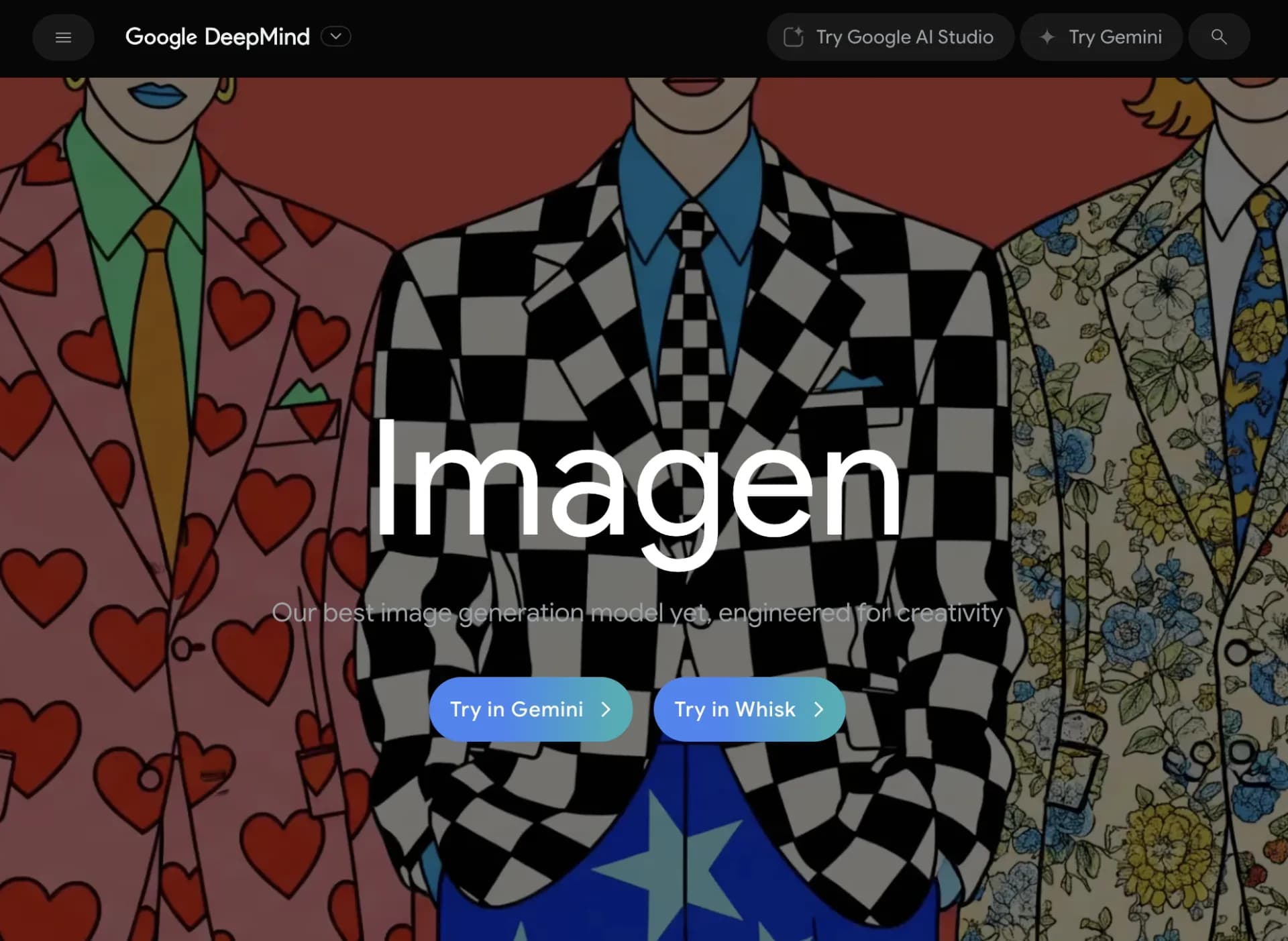 Google Imagenv4 homepage screenshot — Transform images with AI-powered creativity