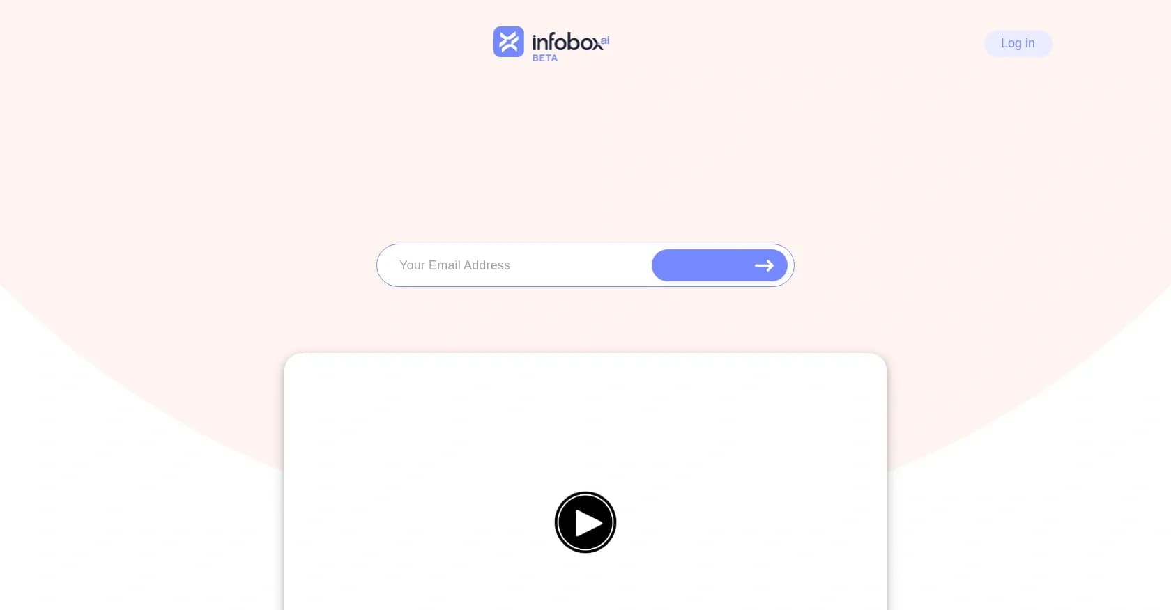 Infobox homepage screenshot — Your personal AI assistant for information management