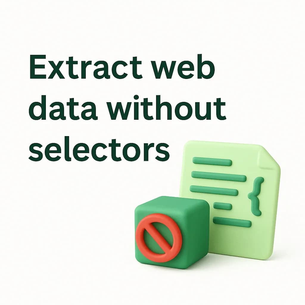 Web Scraping API1.5 homepage screenshot — Extract Web Data Without Selectors