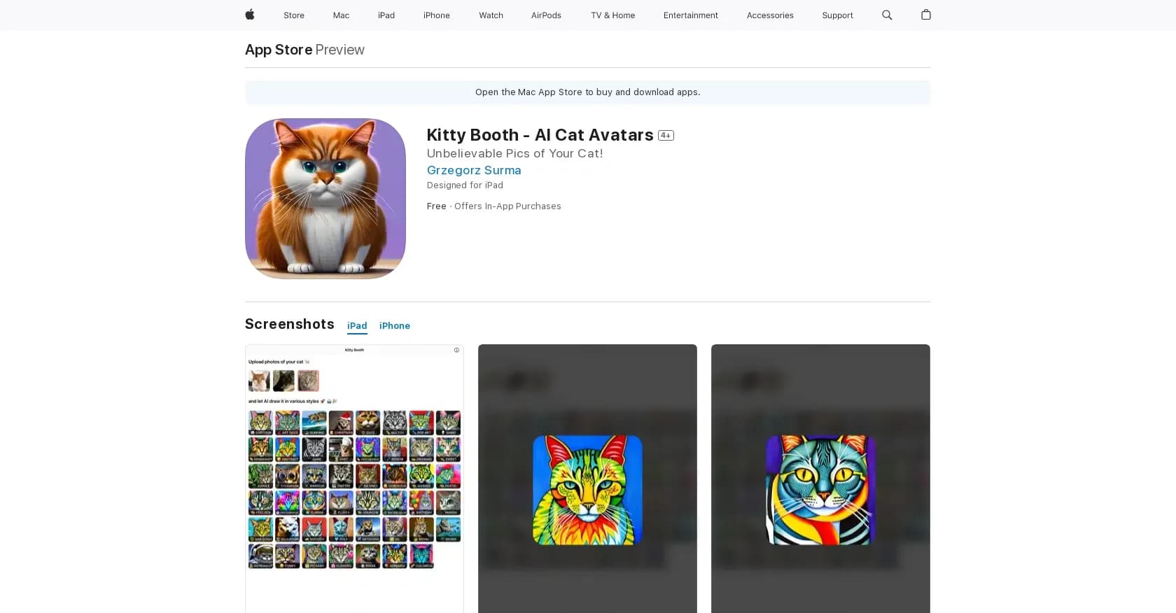 Kitty Booth homepage screenshot — Generates virtual cat avatars for fun.