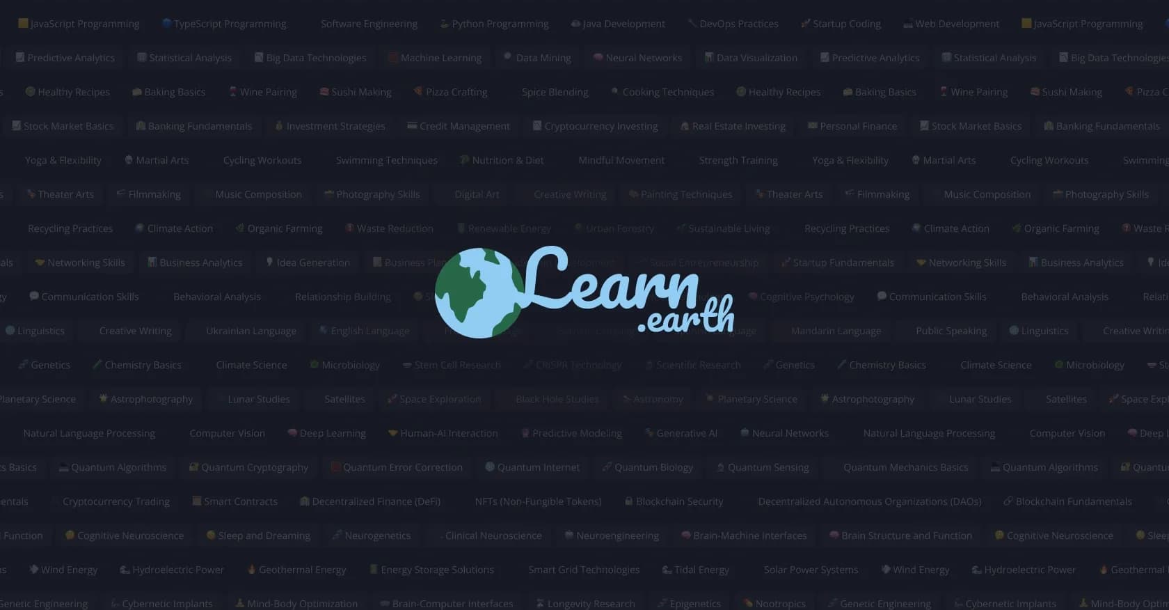 Learn Earthv1.1.0 homepage screenshot — AI-First Adaptive Learning Platform