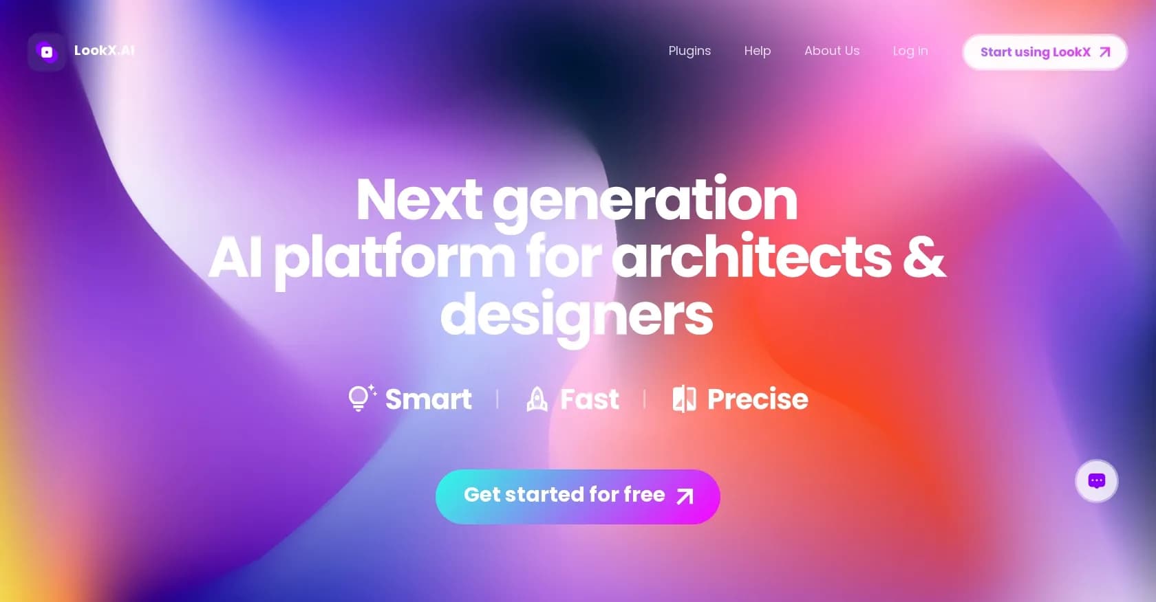 LookX homepage screenshot — AI-powered design for architects and creatives