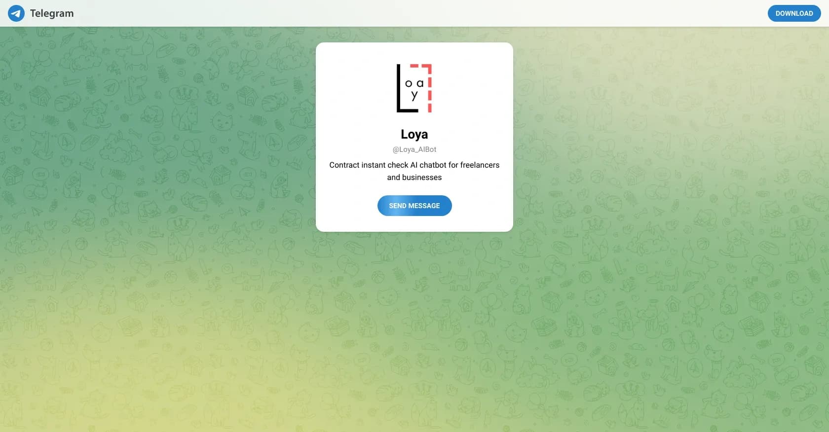Loya homepage screenshot — Instantly analyze contracts with AI for freelancers and busi