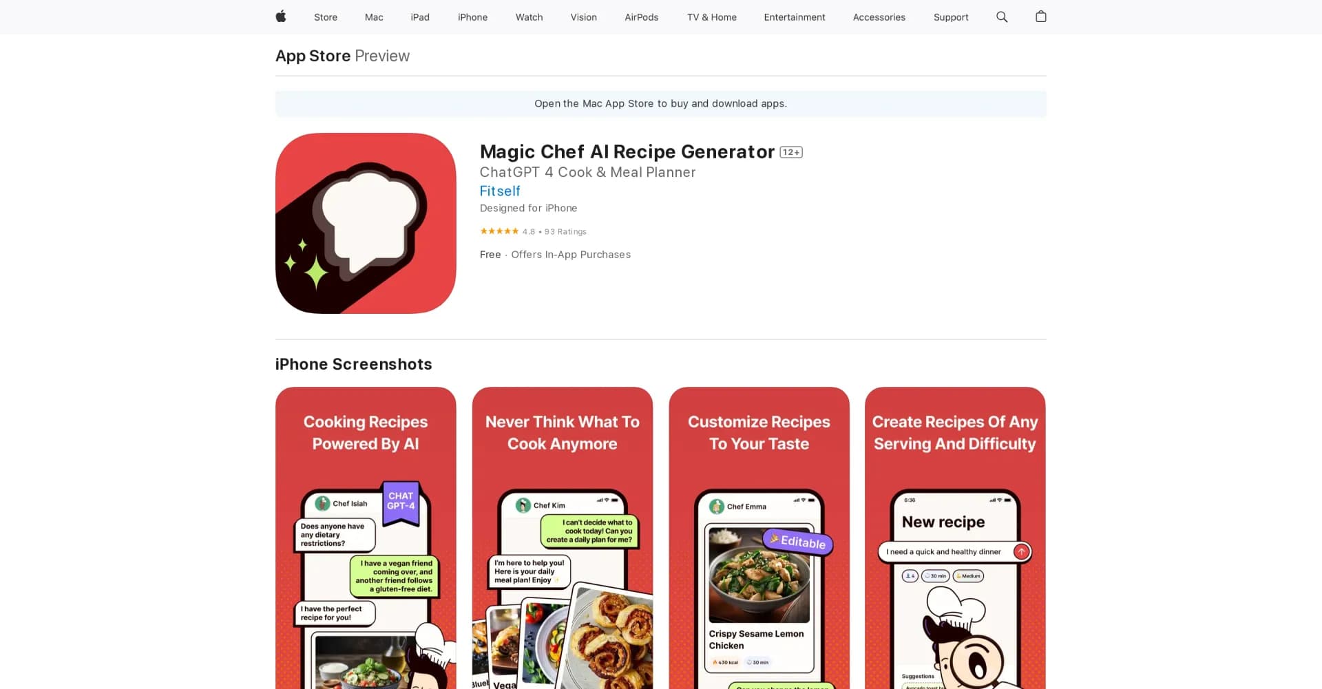 Magic Chef AI Recipe Generator homepage screenshot — Cooking healthy and yummy dishes has never been this easy wi