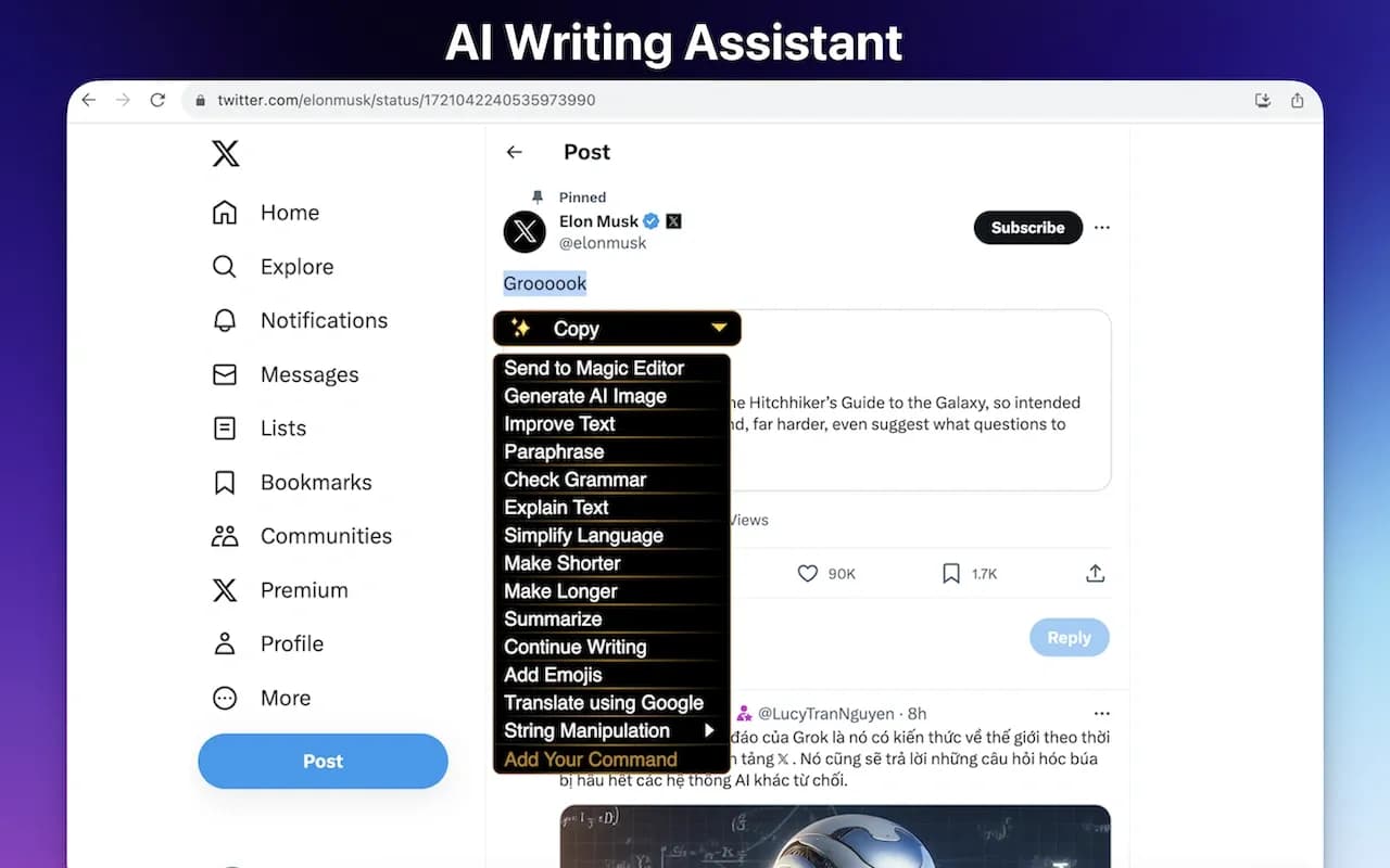 Magictool.AI Chrome Extension homepage screenshot — AI Chrome Extension + ChatGPT