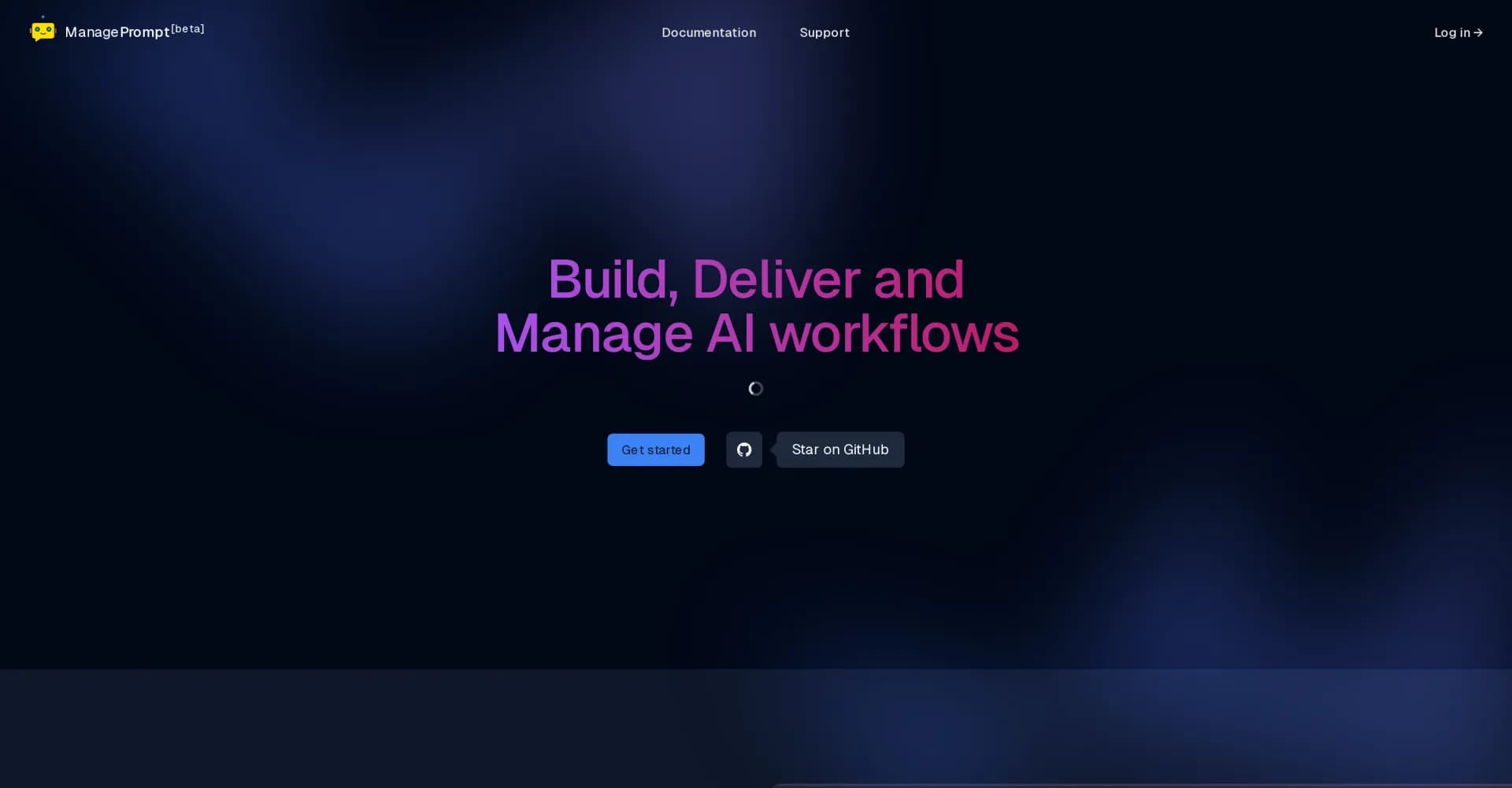 ManagePrompt homepage screenshot — Launch AI projects in hours, not months.