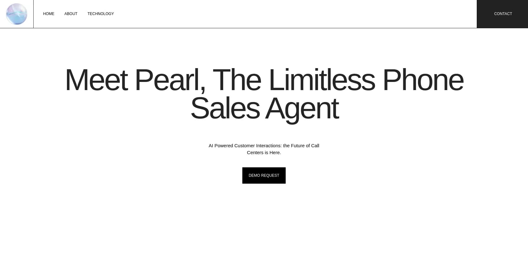 NL Pearl homepage screenshot — AI-powered sales agents for limitless customer interactions.