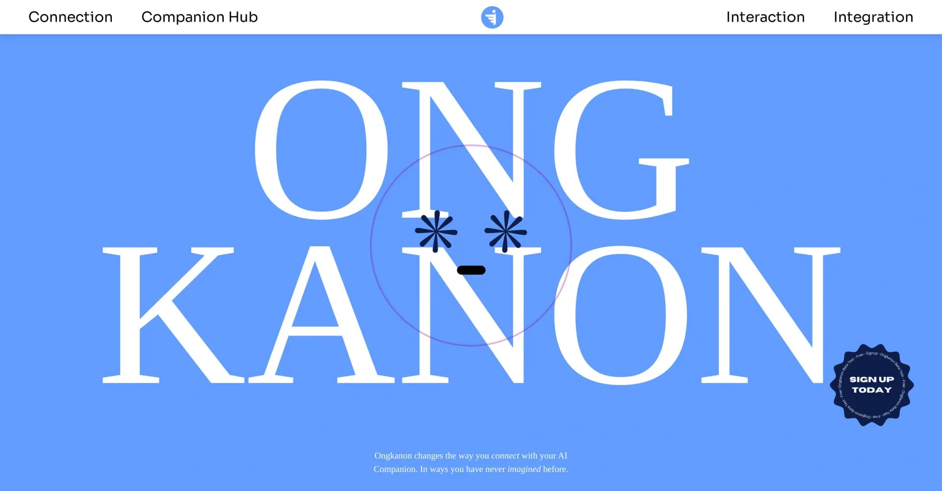 Ongkanon homepage screenshot — Create AI-powered software without coding.