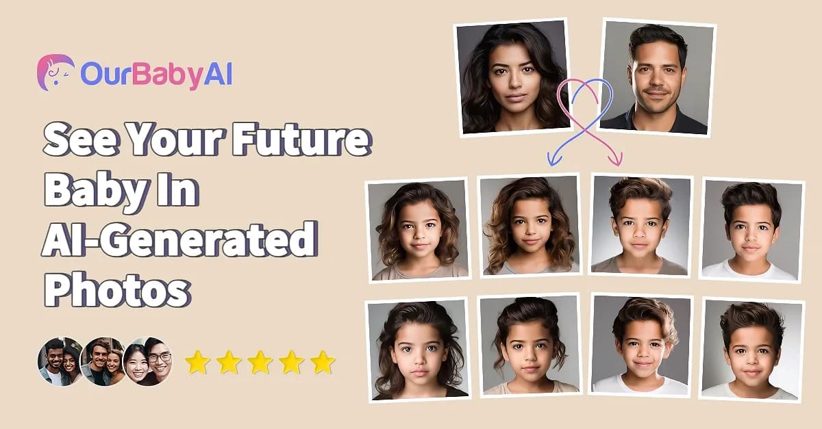 OurBabyAI homepage screenshot — See Your Future Baby With Our AI Baby Generator
