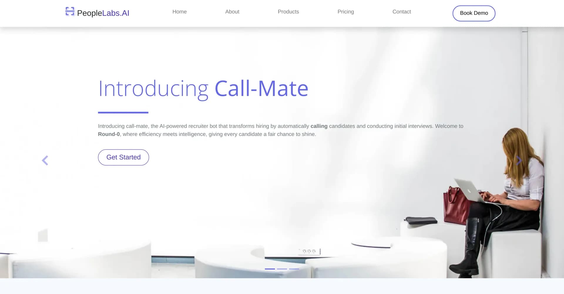 PeopleLabs homepage screenshot — Automate hiring with AI-powered recruitment