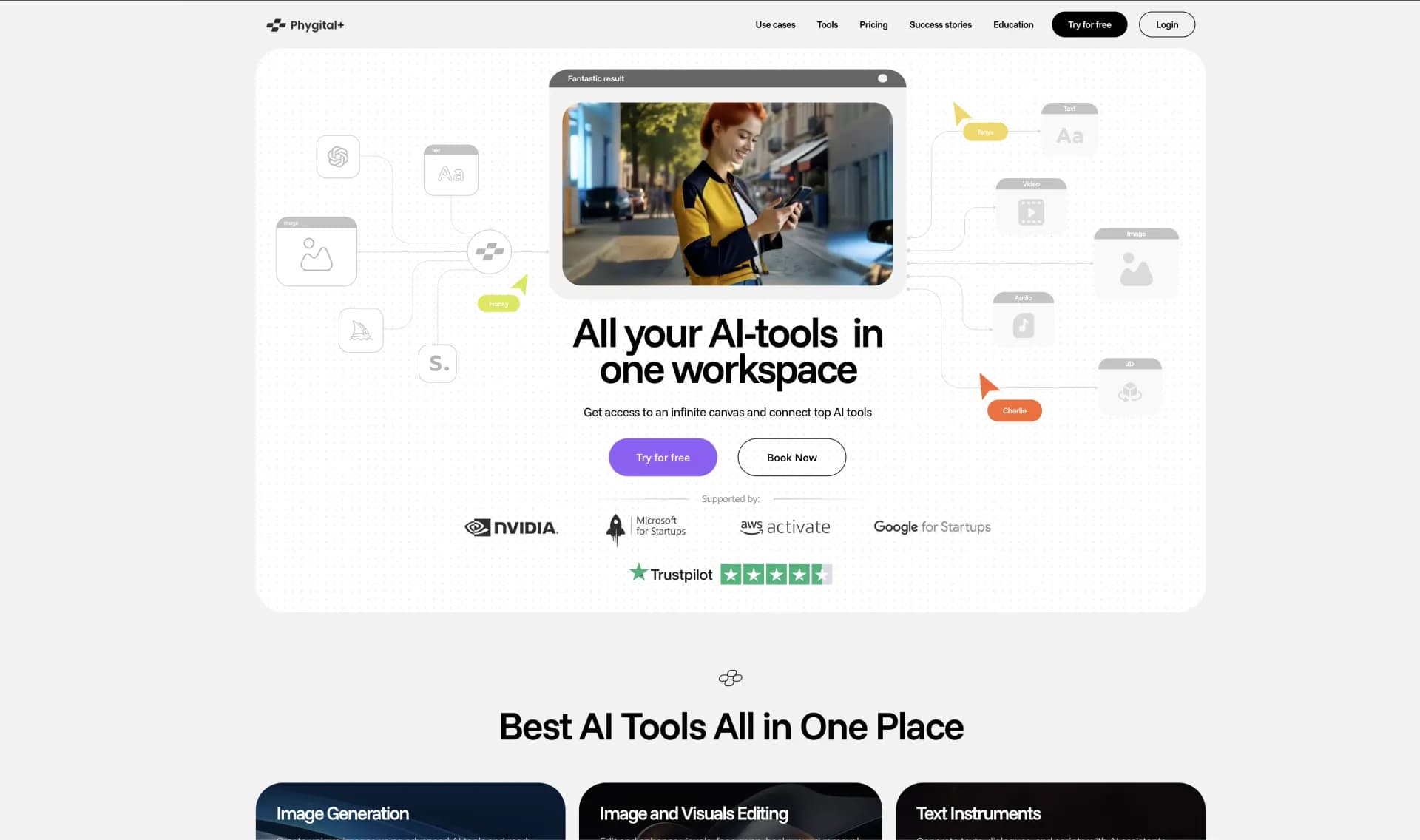 Phygital homepage screenshot — Create neural networks without code.