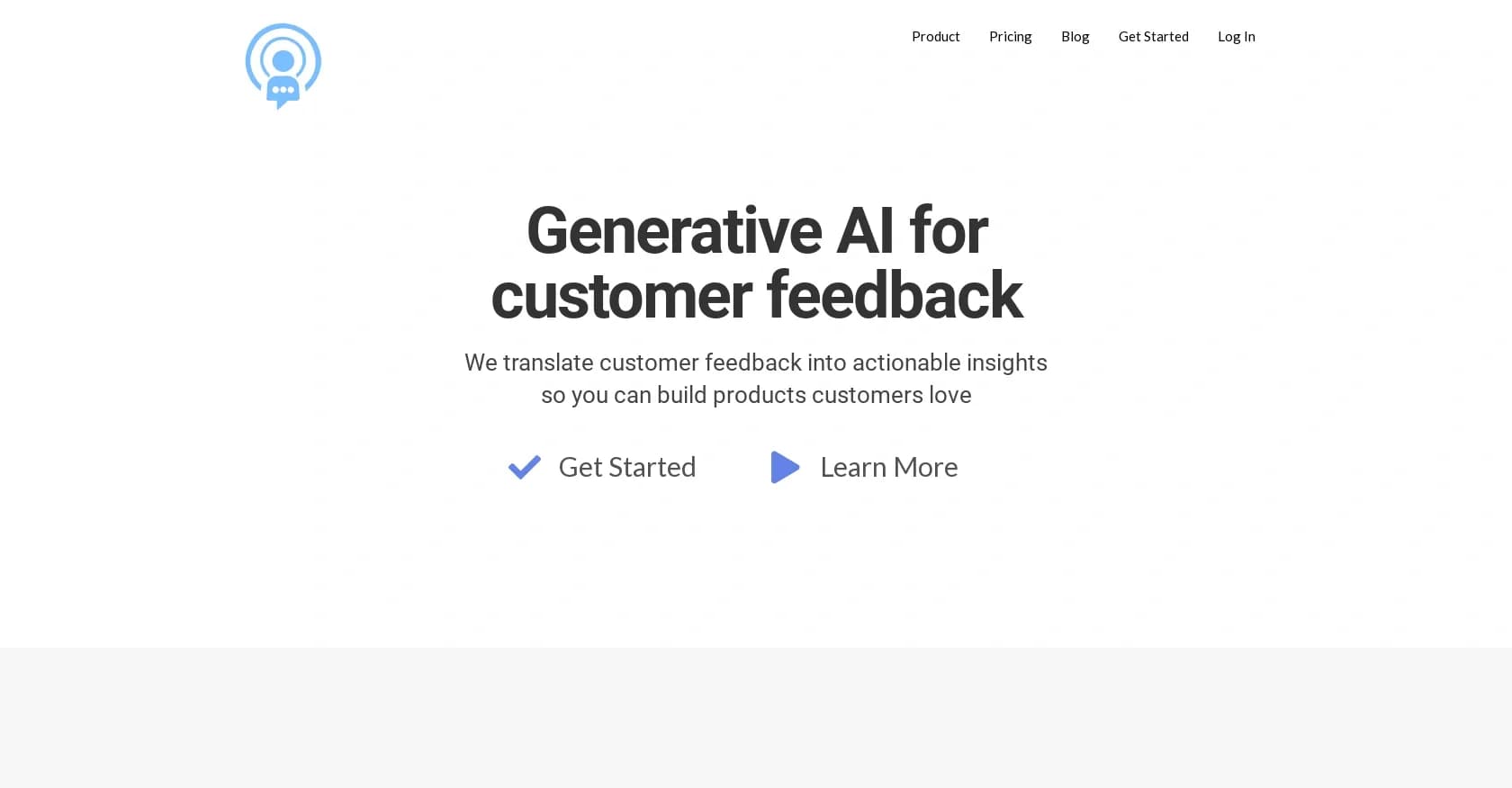 Rargus homepage screenshot — Turn customer feedback into product love.