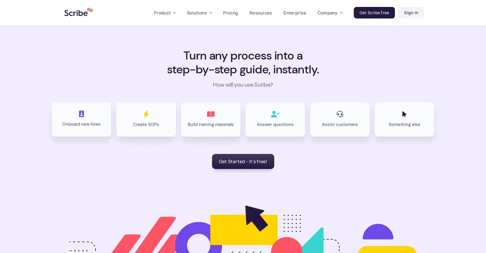 Scribe homepage screenshot — Transform speech into accurate text in seconds.